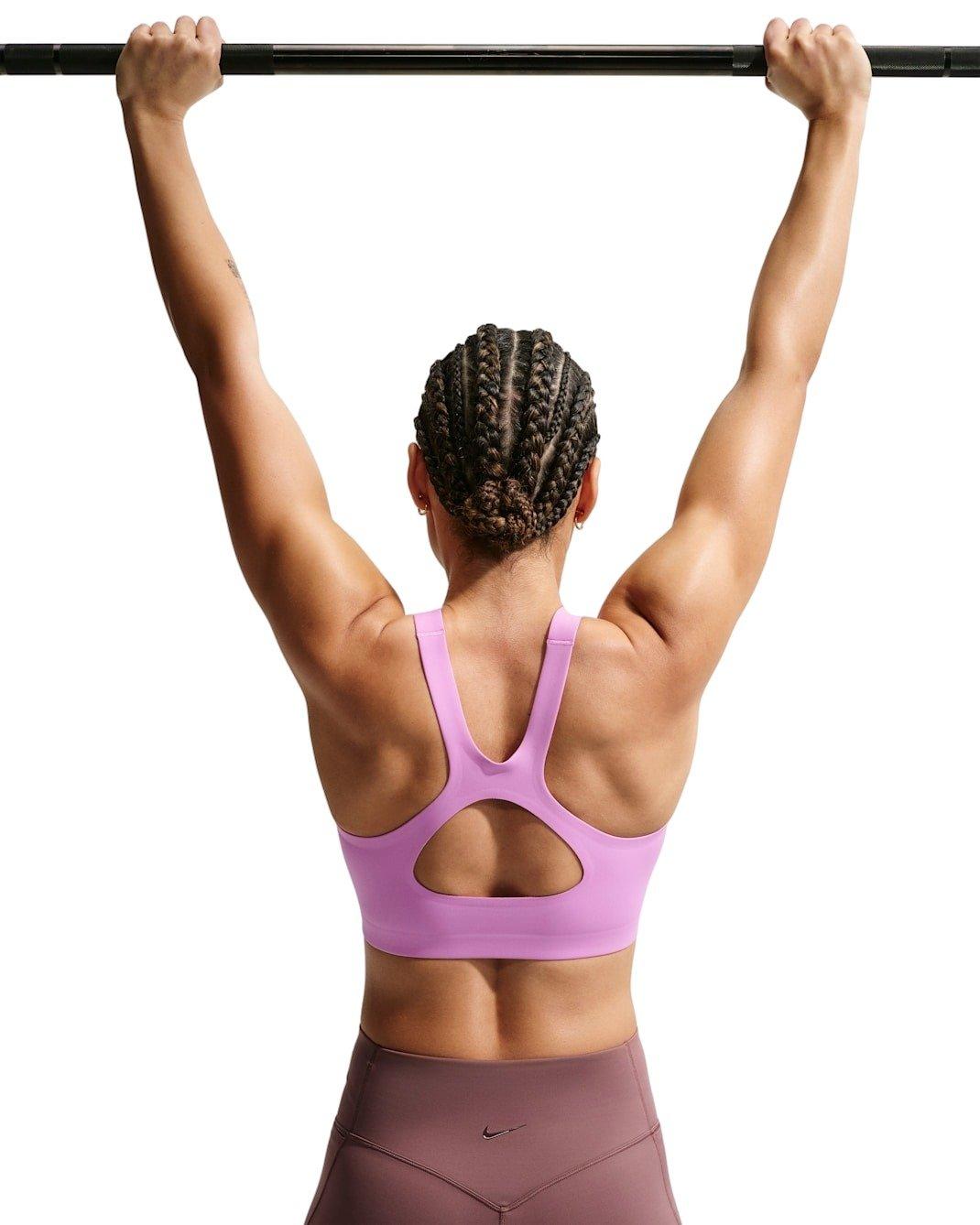 Nike Women's Universa Medium-Support Padded Sports Bra -Lt Magenta - LT MAGENTA Thumbnail View 2