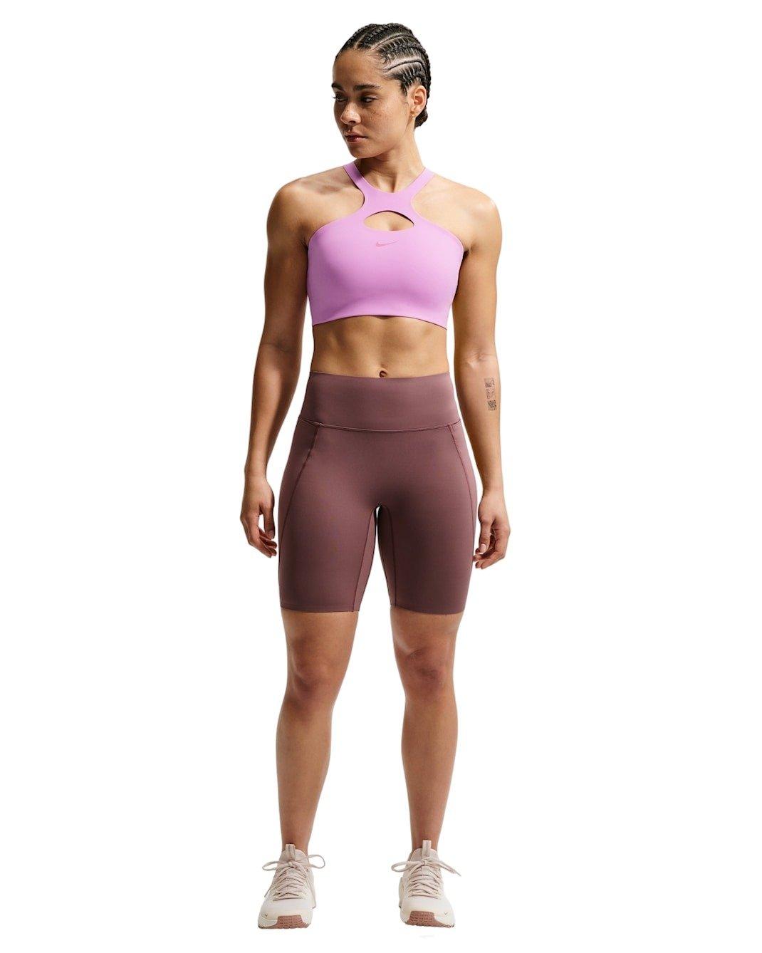 Nike Women's Universa Medium-Support Padded Sports Bra - Lt Magenta - LT MAGENTA Thumbnail View 4