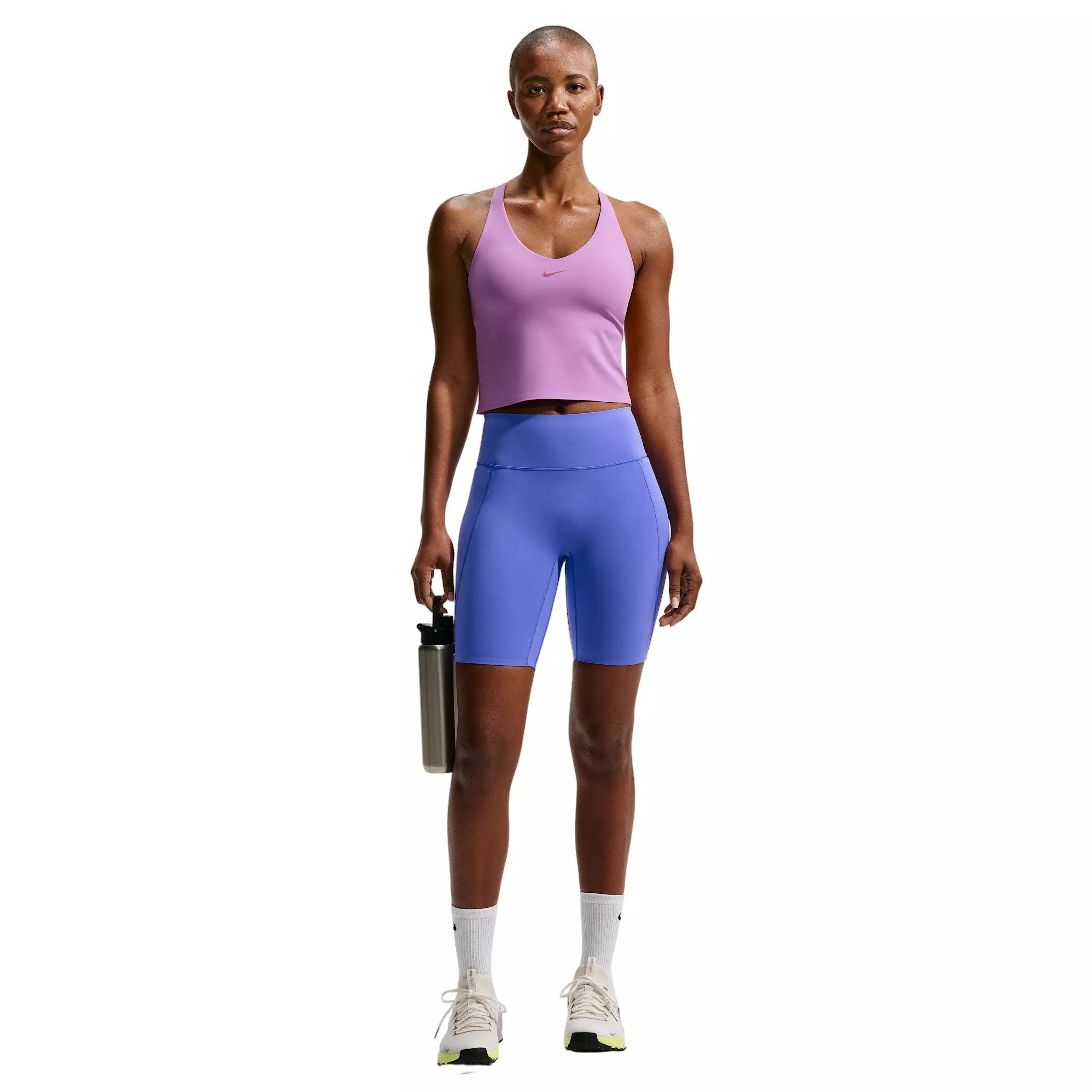 Nike Women's Universa Medium-Support Padded Sports Bra Tank - Lt Magenta - LT MAGENTA