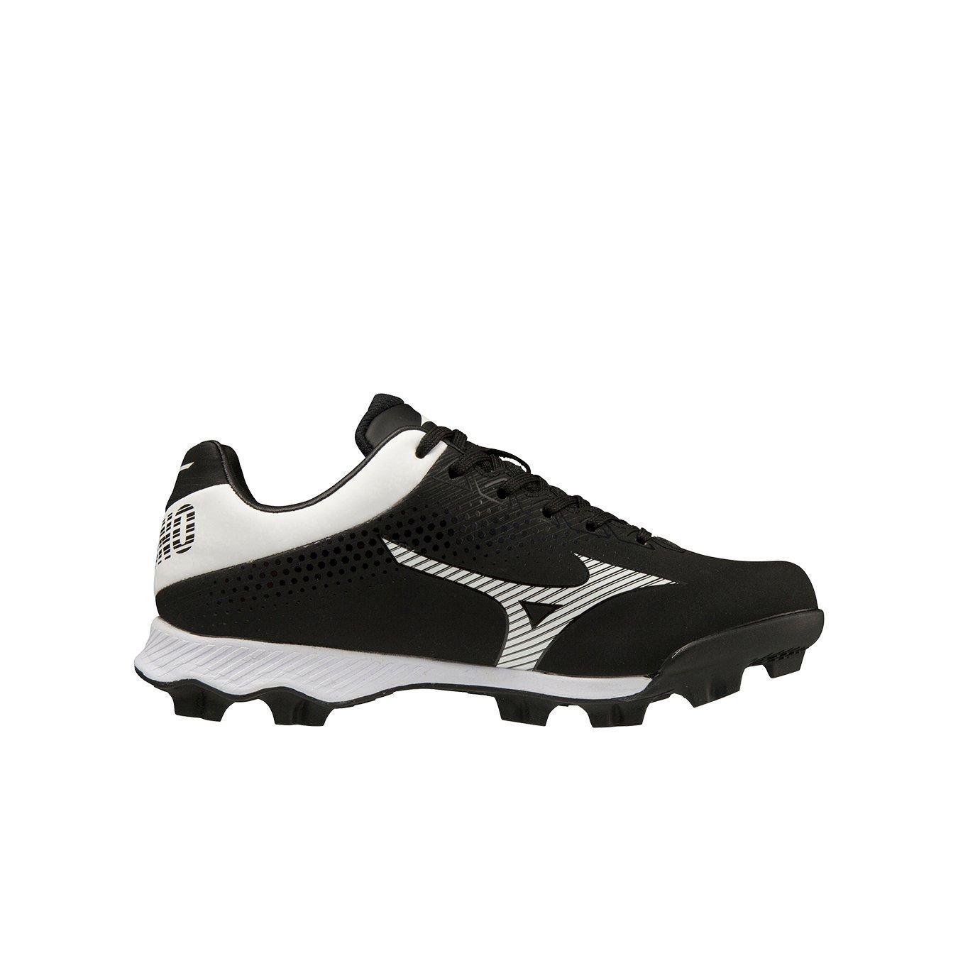Mizuno Wave LightRevo TPU "Black/White" Grade School Boys' Baseball Cleat - BLACK/WHITE Thumbnail View 1