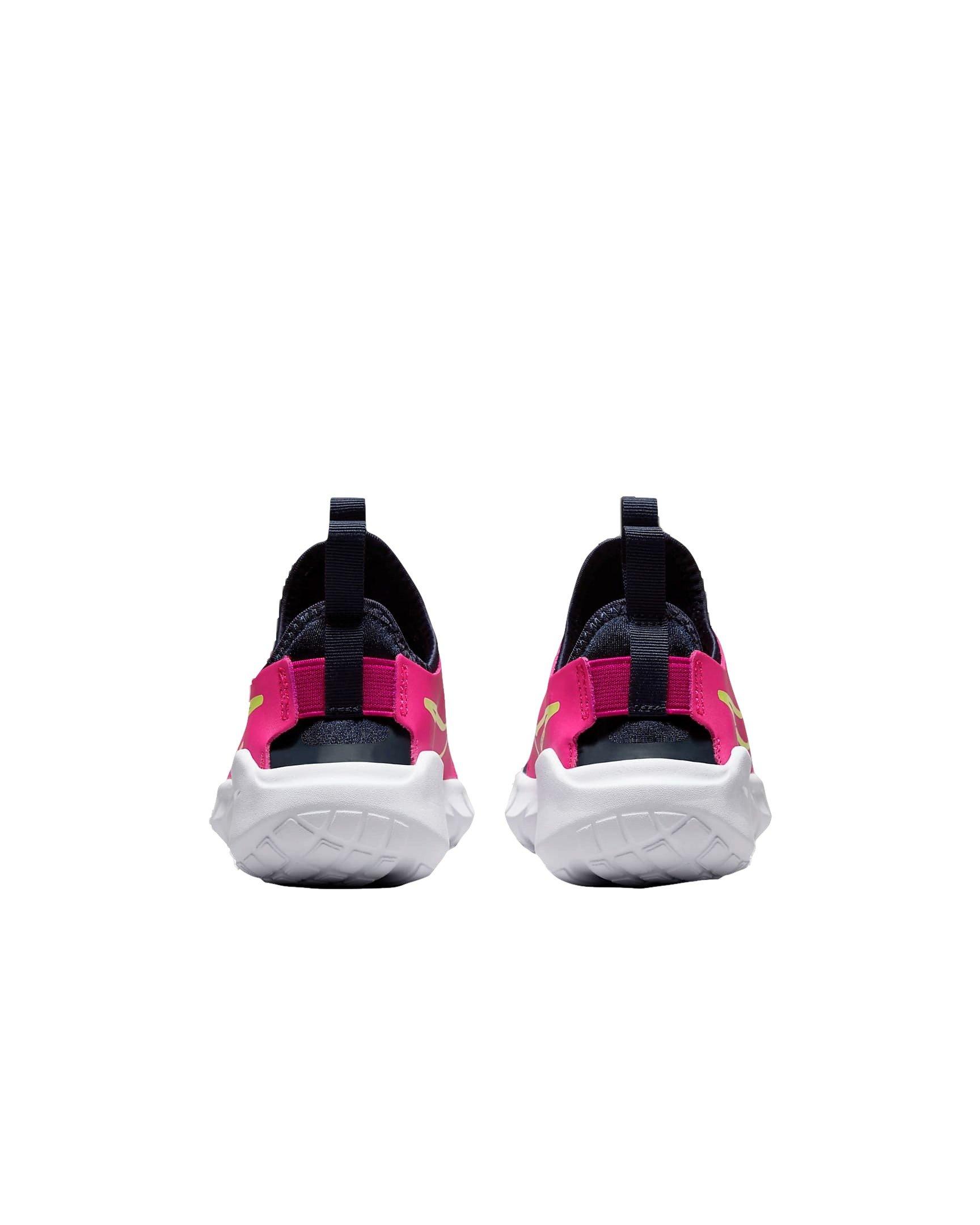 Nike Flex Runner 2 "Dark Obsidian/Fireberry/White/Lime Blast" Preschool Girls' Running Shoe - DK OBSIDIAN/FIREBERRY/WHITE/LIME Thumbnail View 5