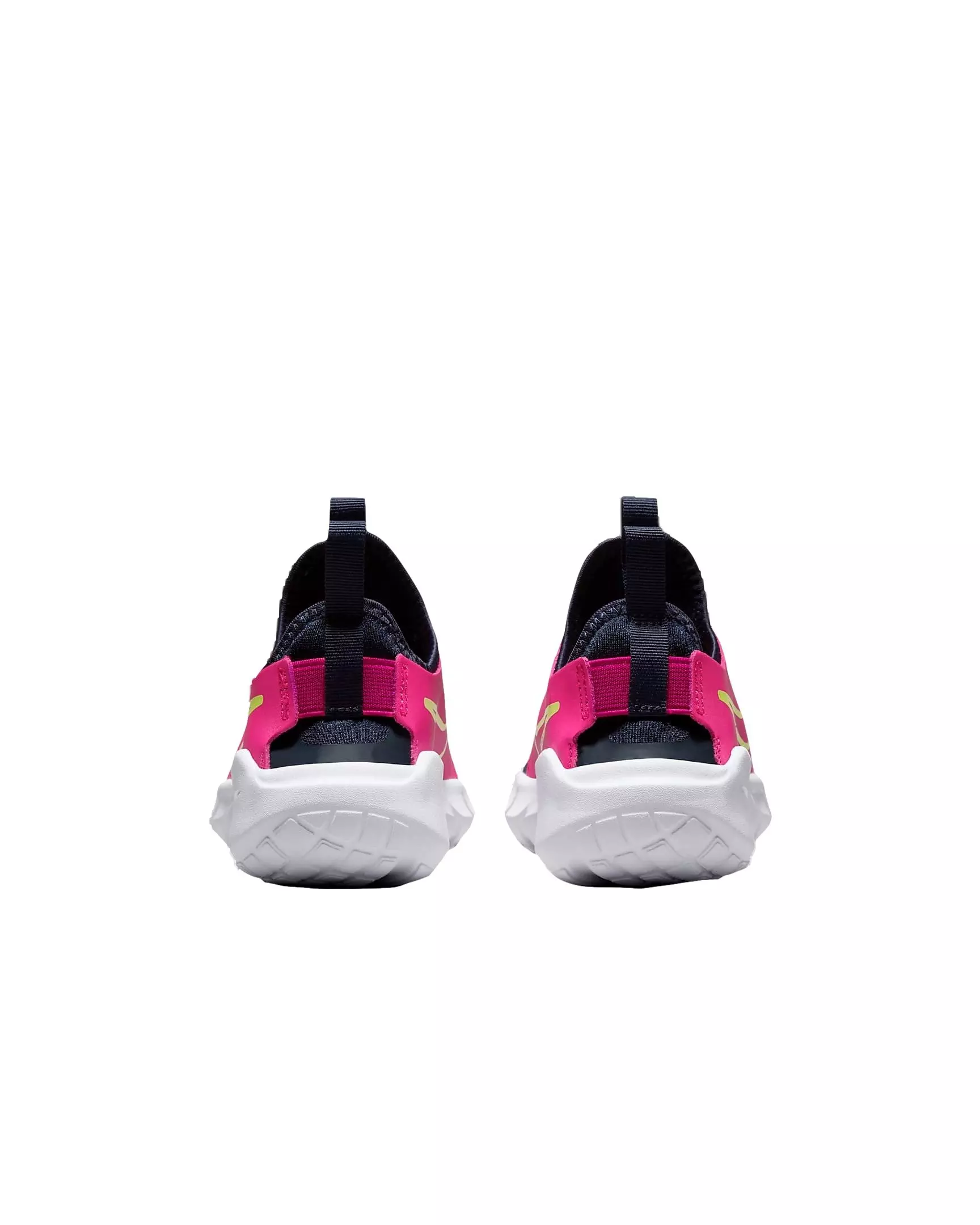 Nike Flex Runner 2 "Dark Obsidian/Fireberry/White/Lime Blast" Preschool Girls' Running Shoe - DK OBSIDIAN/FIREBERRY/WHITE/LIME