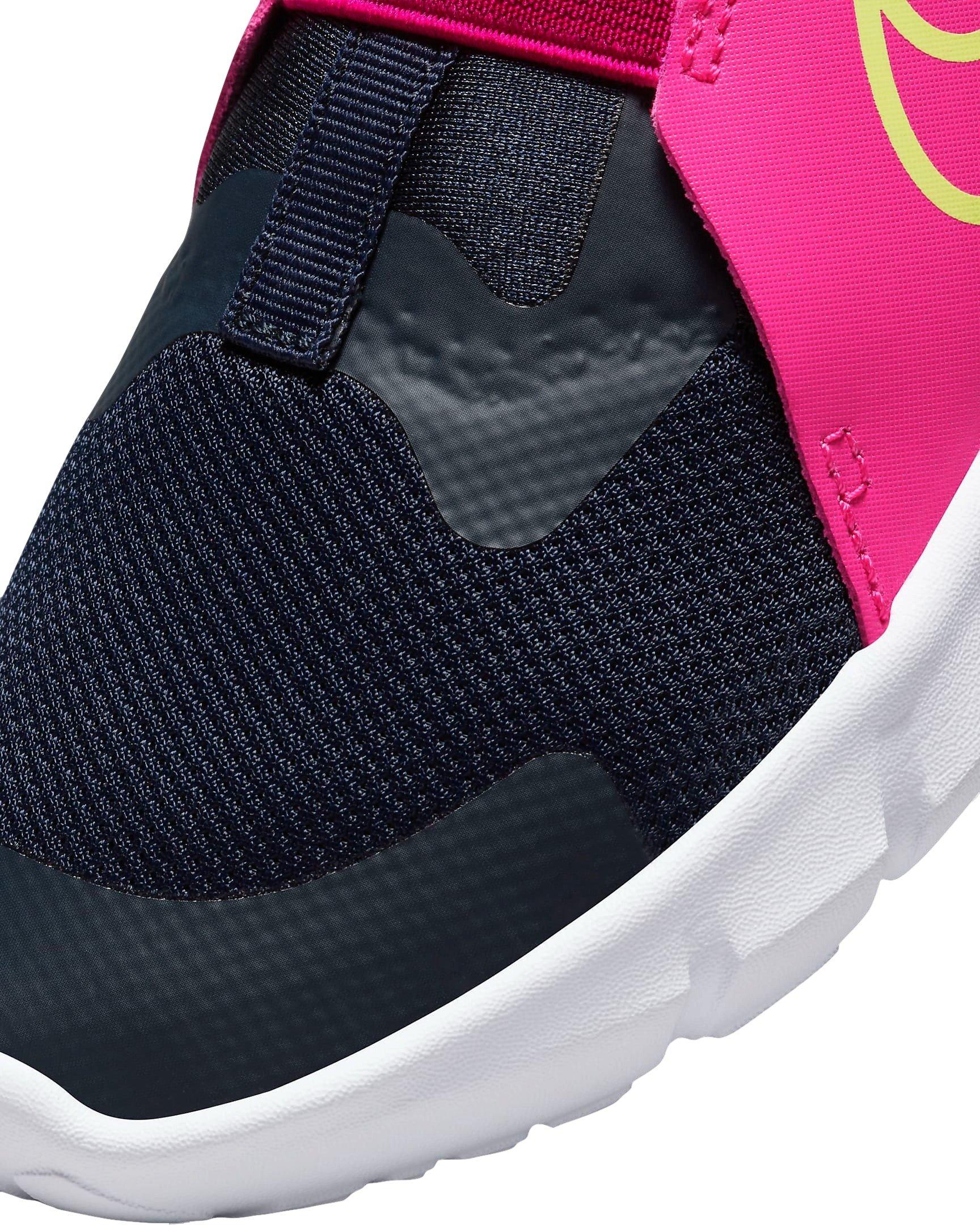 Nike Flex Runner 2 "Dark Obsidian/Fireberry/White/Lime Blast" Preschool Girls' Running Shoe - DK OBSIDIAN/FIREBERRY/WHITE/LIME Thumbnail View 7