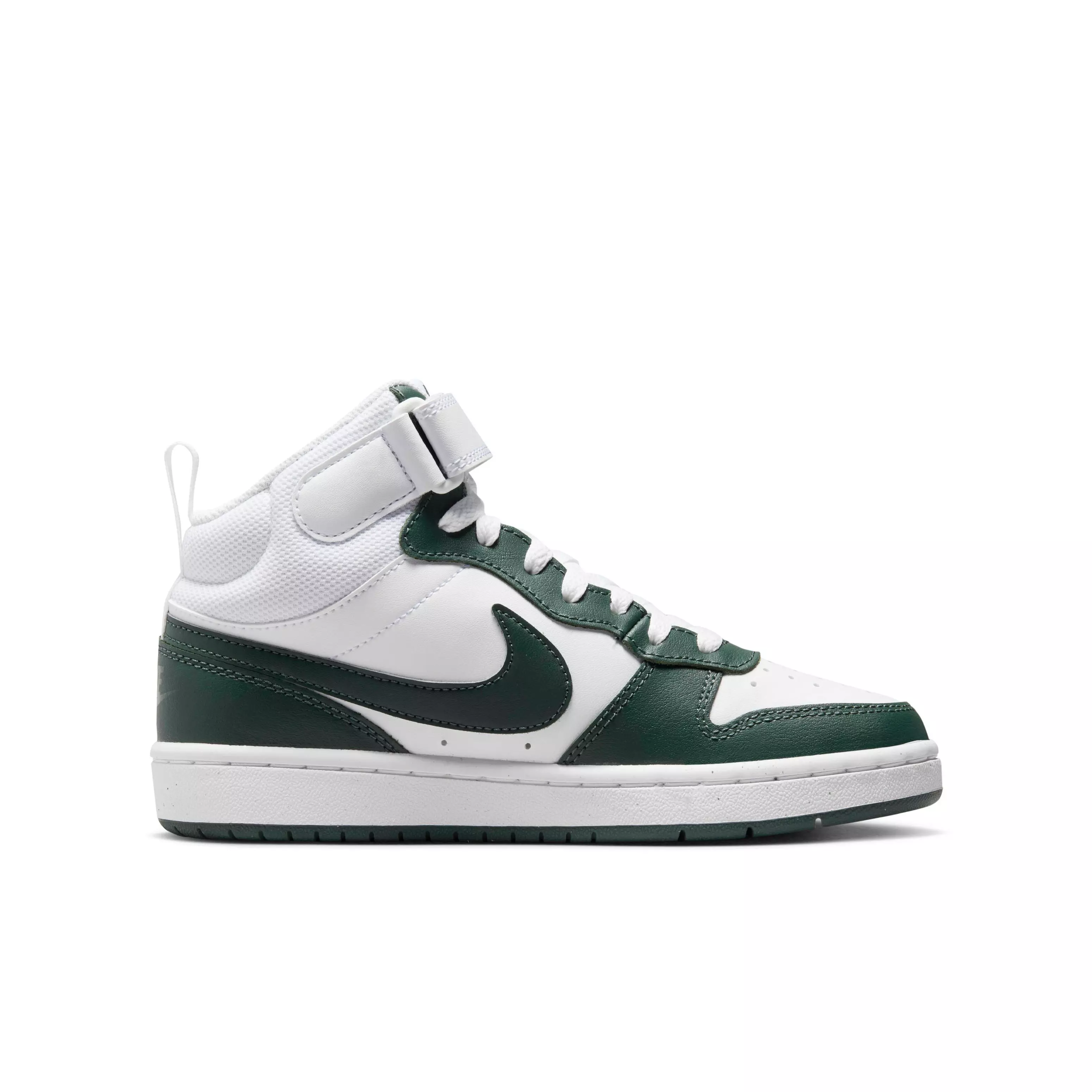 Nike Court Borough Mid 2 "White/Vintage Green" Grade School Boys' Shoe - WHITE/GREEN