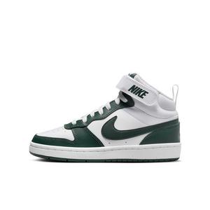 Nike Court Borough Mid 2 "White/Vintage Green" Grade School Boys' Shoe