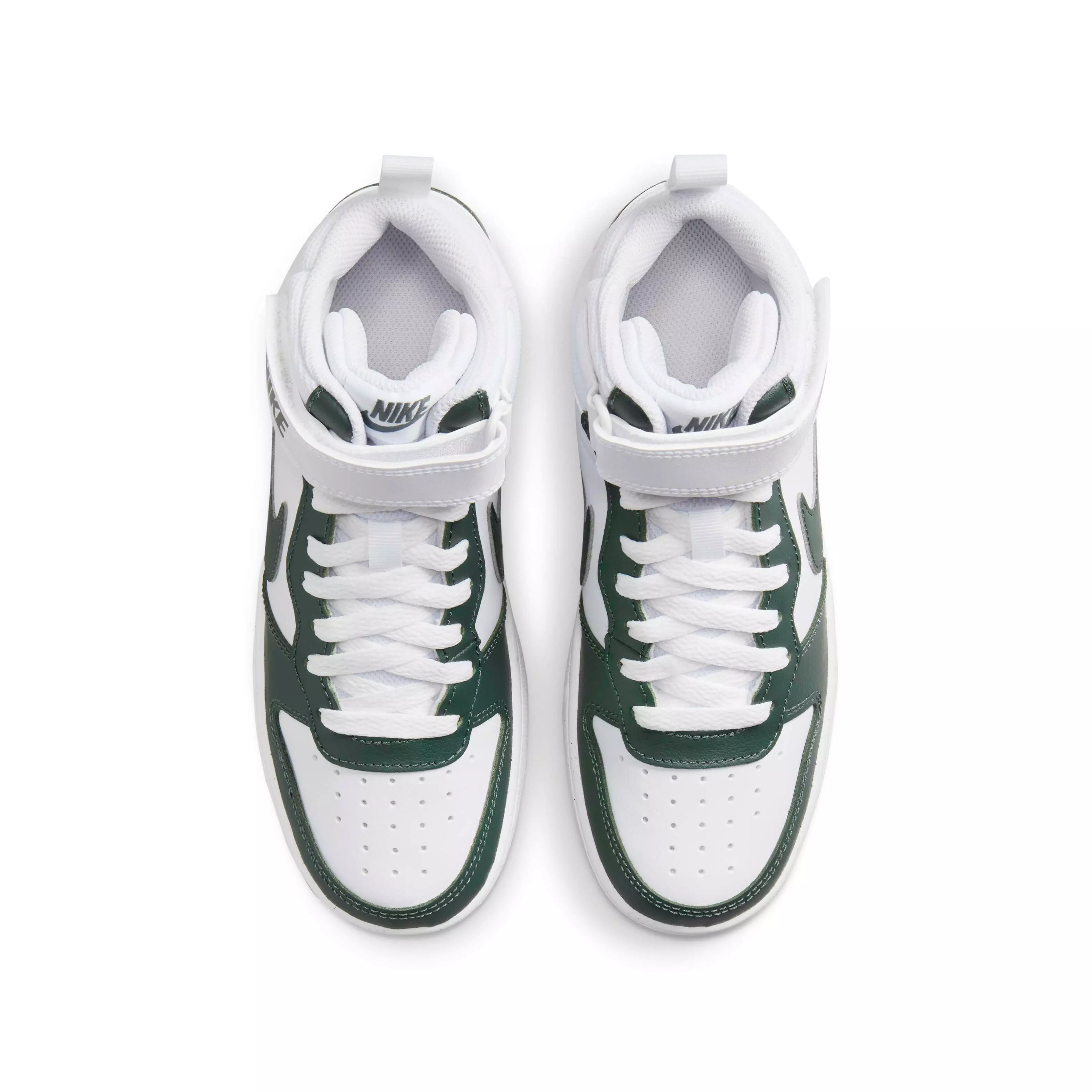 Nike Court Borough Mid 2 "White/Vintage Green" Grade School Boys' Shoe - WHITE/GREEN