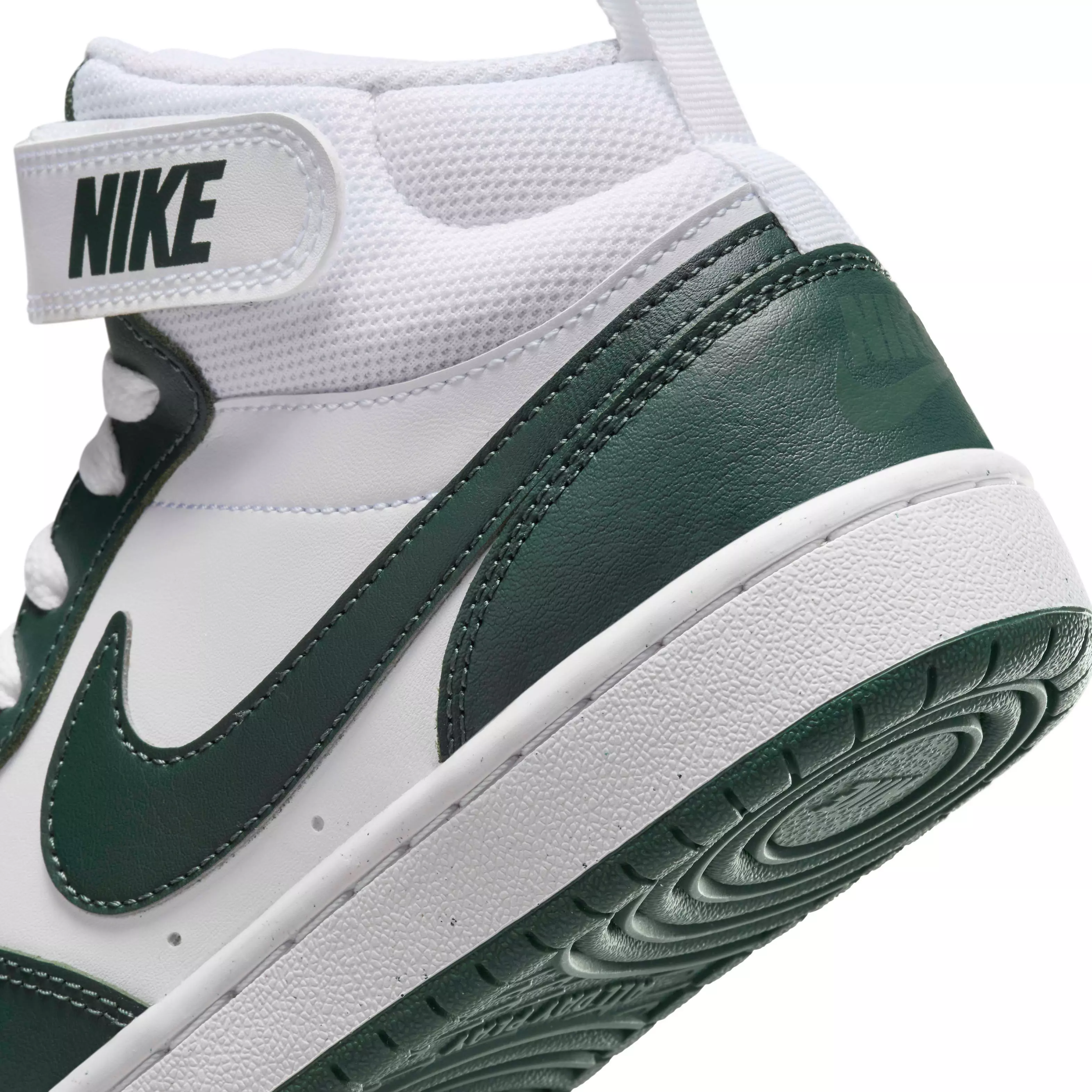 Nike Court Borough Mid 2 "White/Vintage Green" Grade School Boys' Shoe - WHITE/GREEN