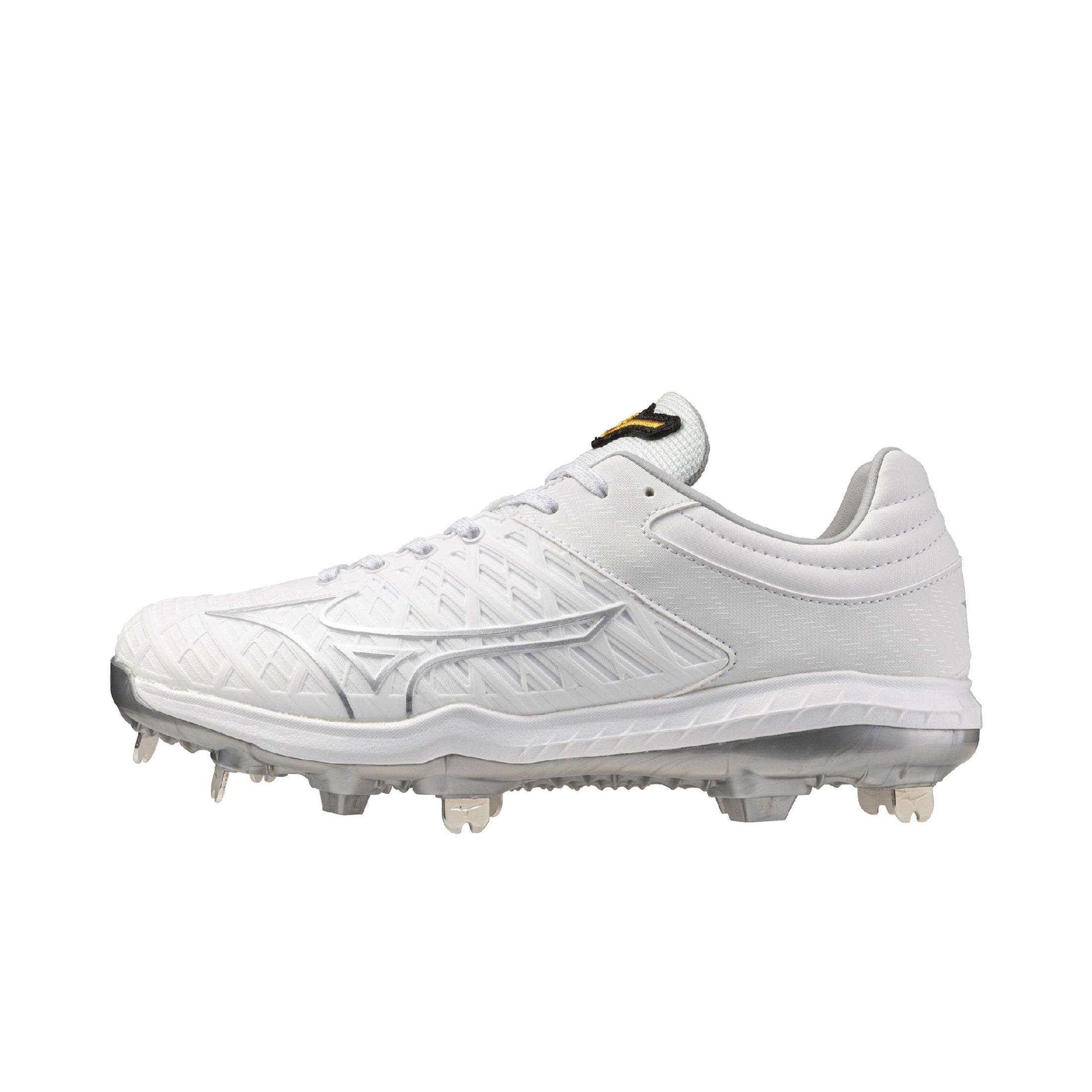 Mizuno Pro FP Fastpitch "White/Silver" Women's Softball Cleat - WHITE/SILVER Thumbnail View 2