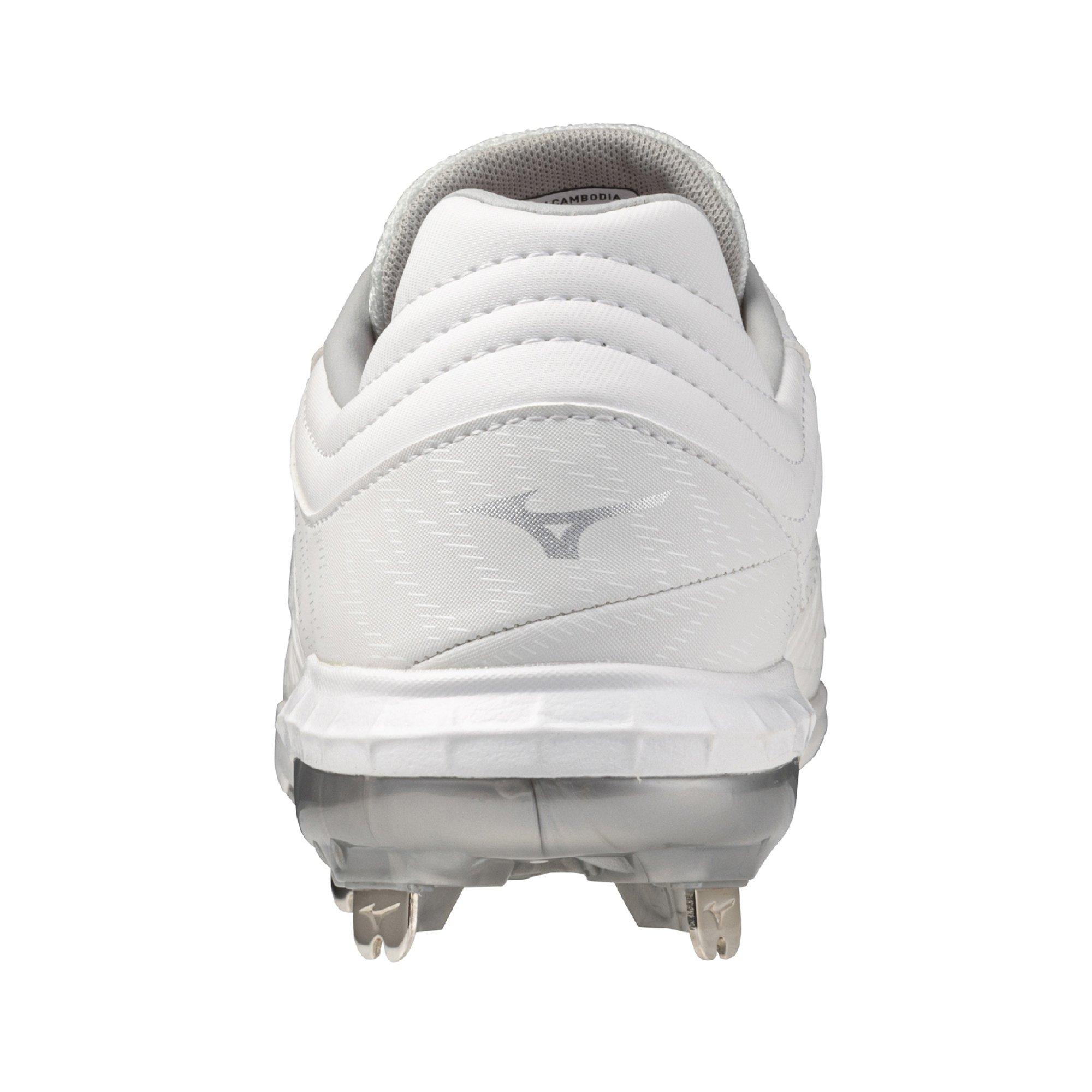 Mizuno Pro FP Fastpitch "White/Silver" Women's Softball Cleat - WHITE/SILVER Thumbnail View 5
