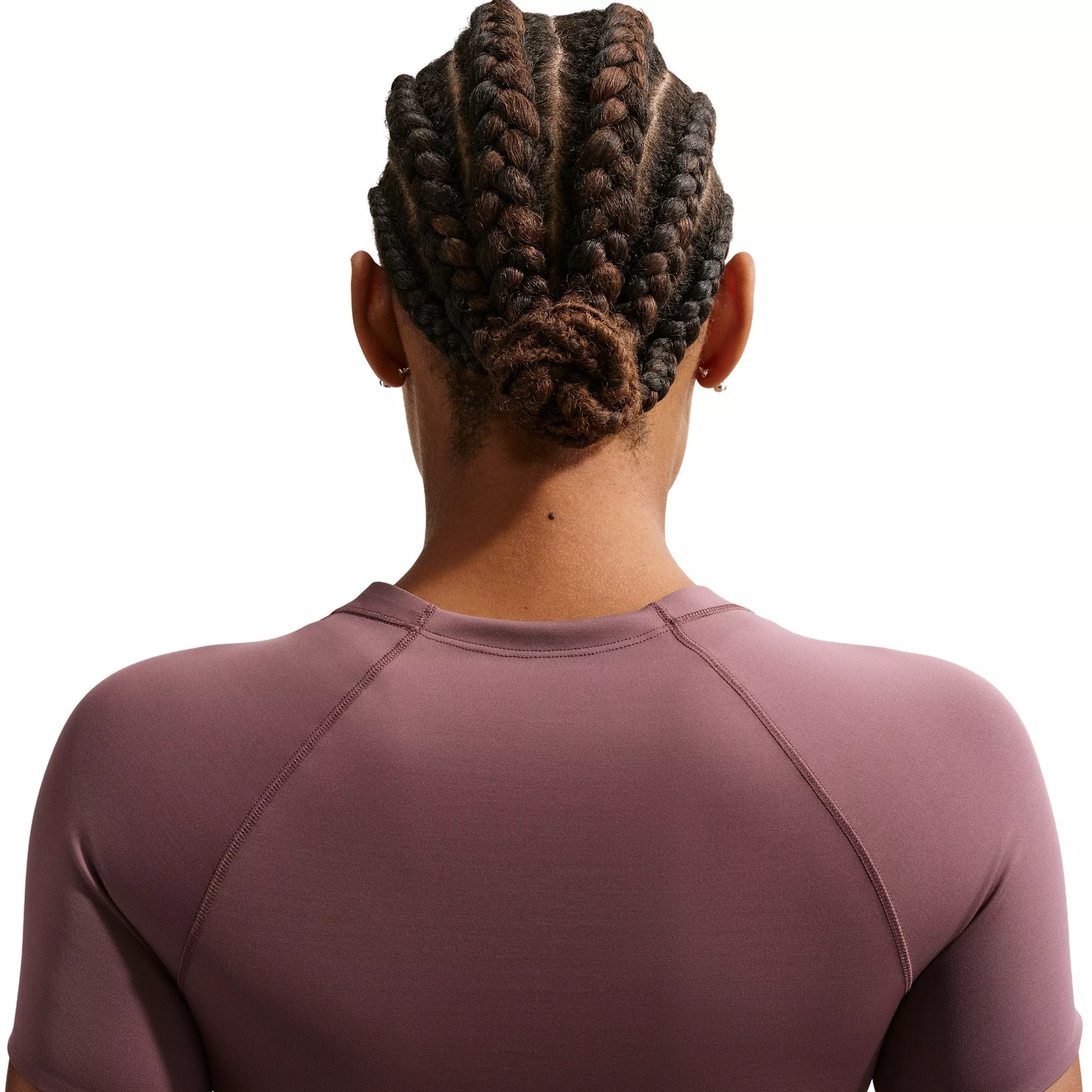 Nike Women's Universa Dri-FIT Short-Sleeve Top -Tattoo Purple - TATTOO PURPLE