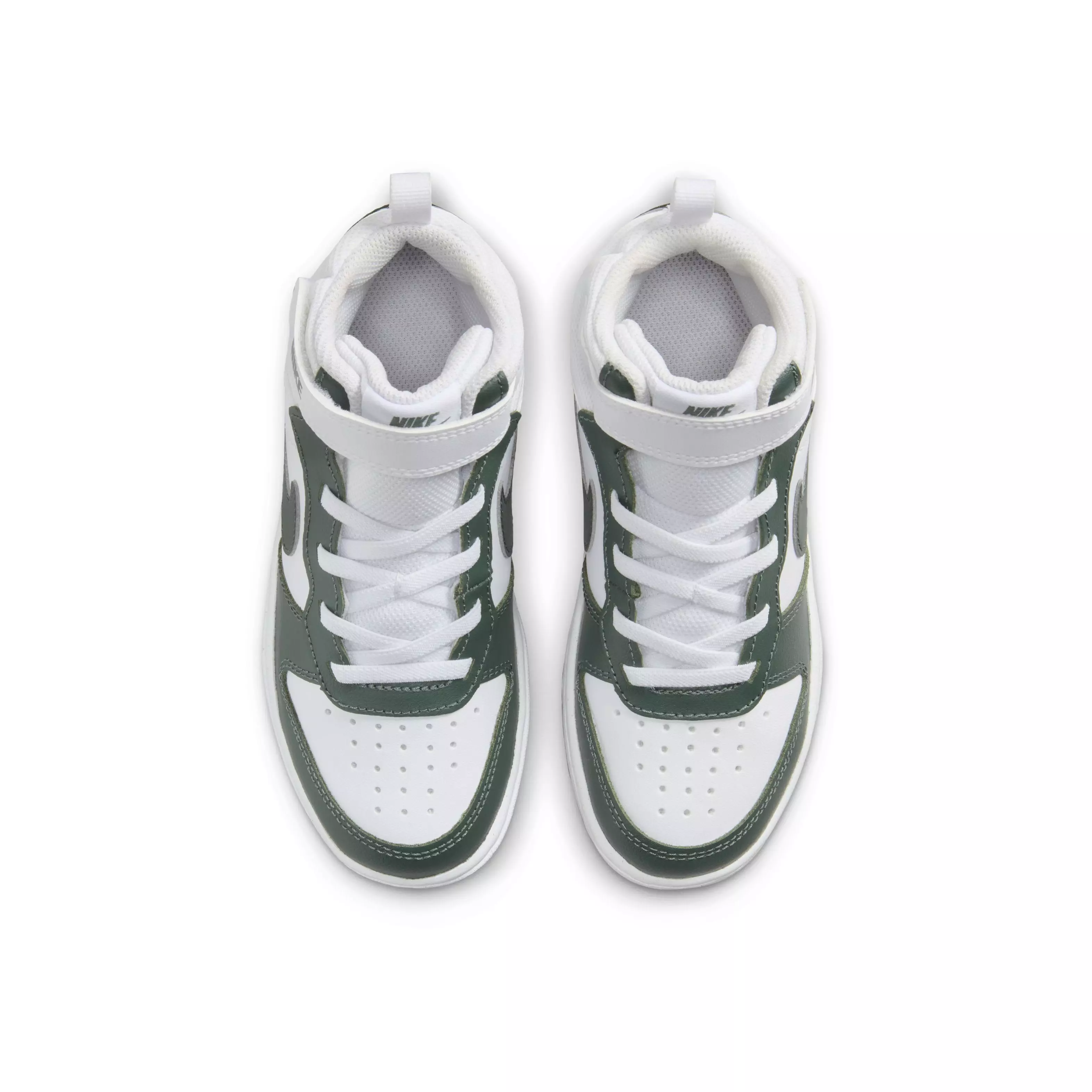 Nike Court Borough Mid 2 "White/Vintage Green" Preschool Boys' Shoe - WHITE/GREEN