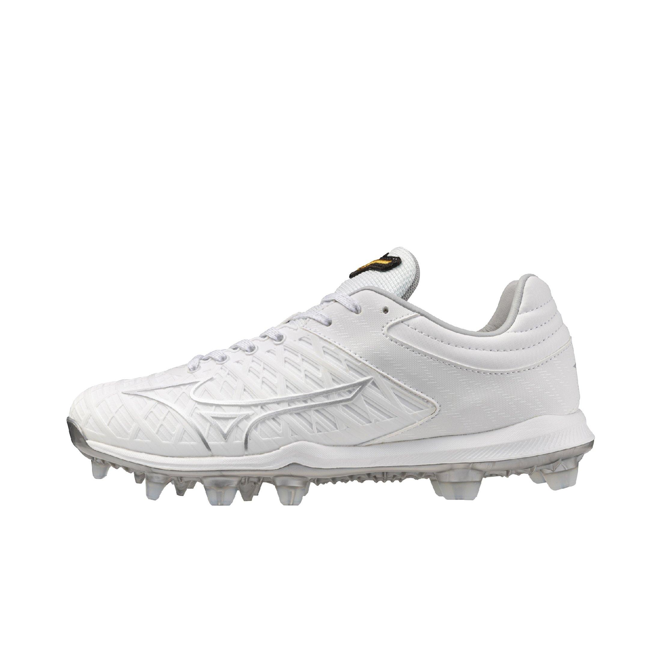 Mizuno Pro Fastpitch TPU "White/Silver" Women's Softball Cleat - WHITE/SILVER Thumbnail View 2