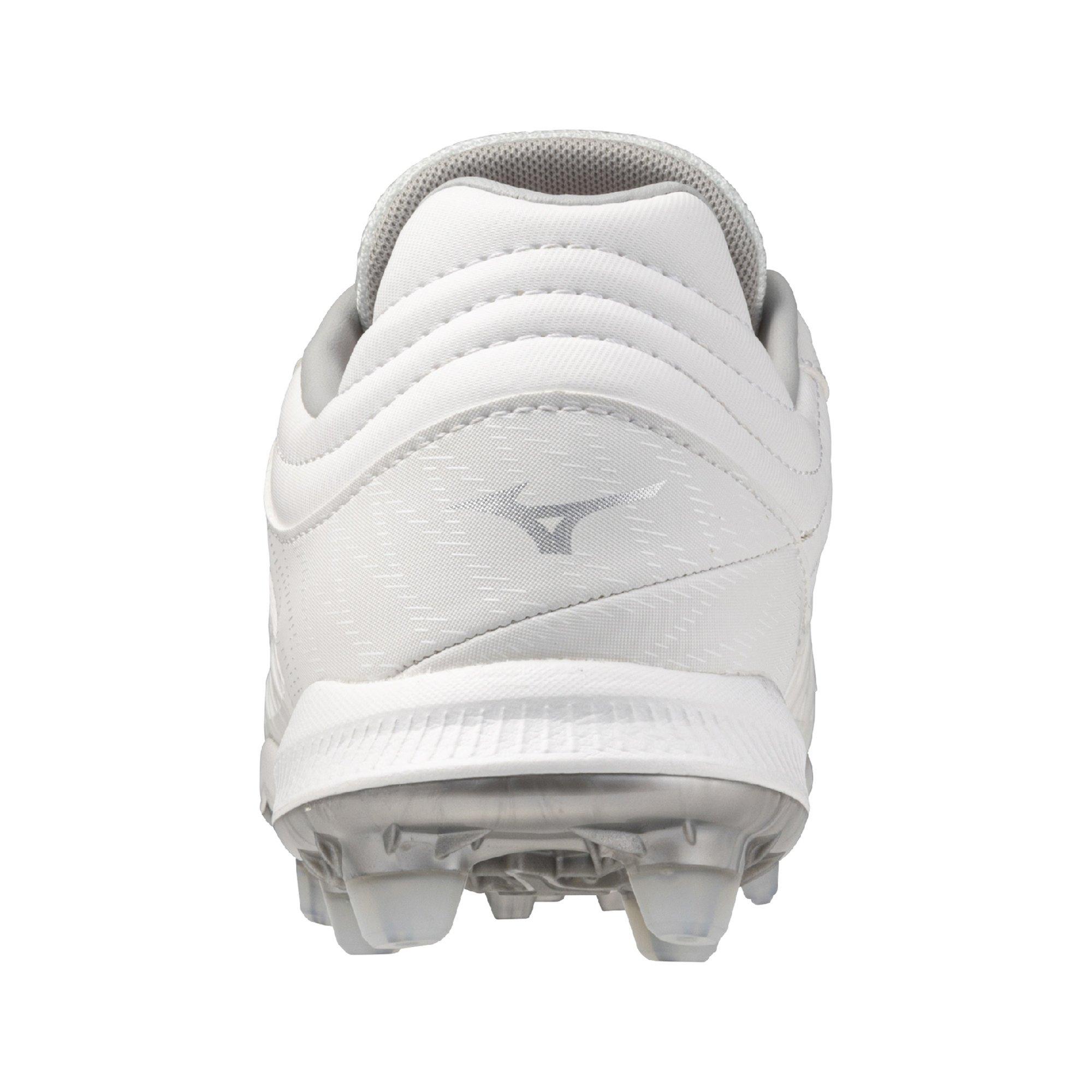 Mizuno Pro Fastpitch TPU "White/Silver" Women's Softball Cleat - WHITE/SILVER Thumbnail View 5