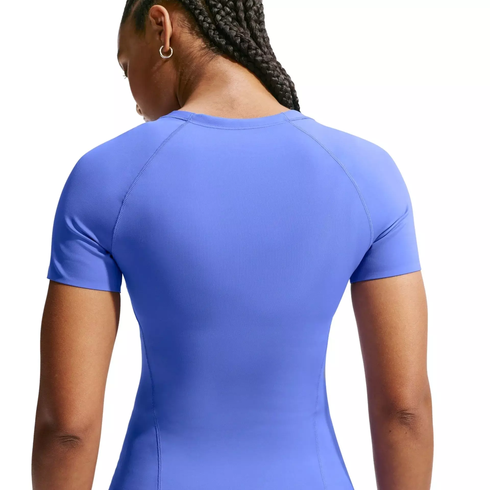 Nike Women's Universa Dri-FIT Short-Sleeve Top - Blue - BLUE