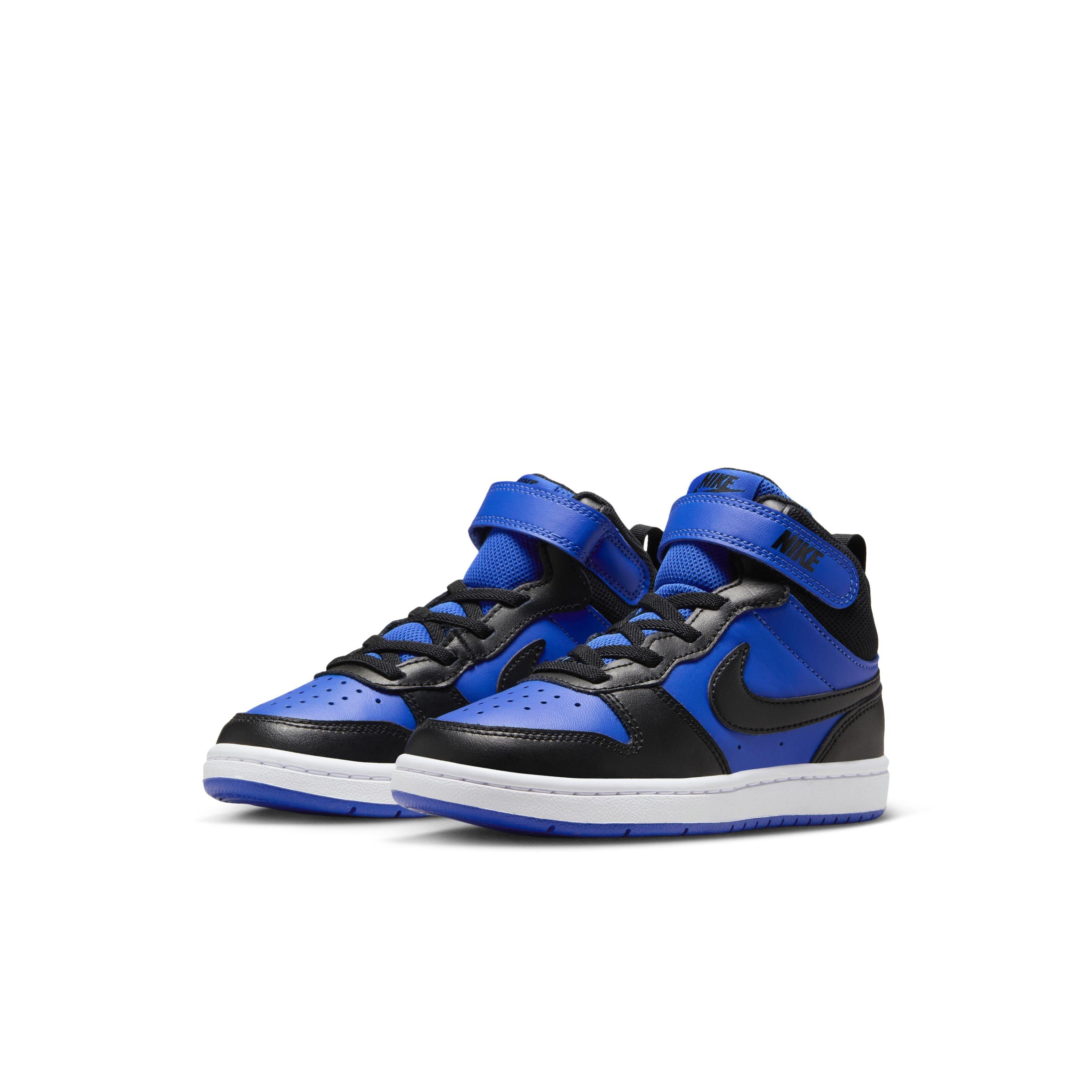 Nike Court Borough Mid 2 Preschool Boys' "Game Royal/White/Black" Shoe
