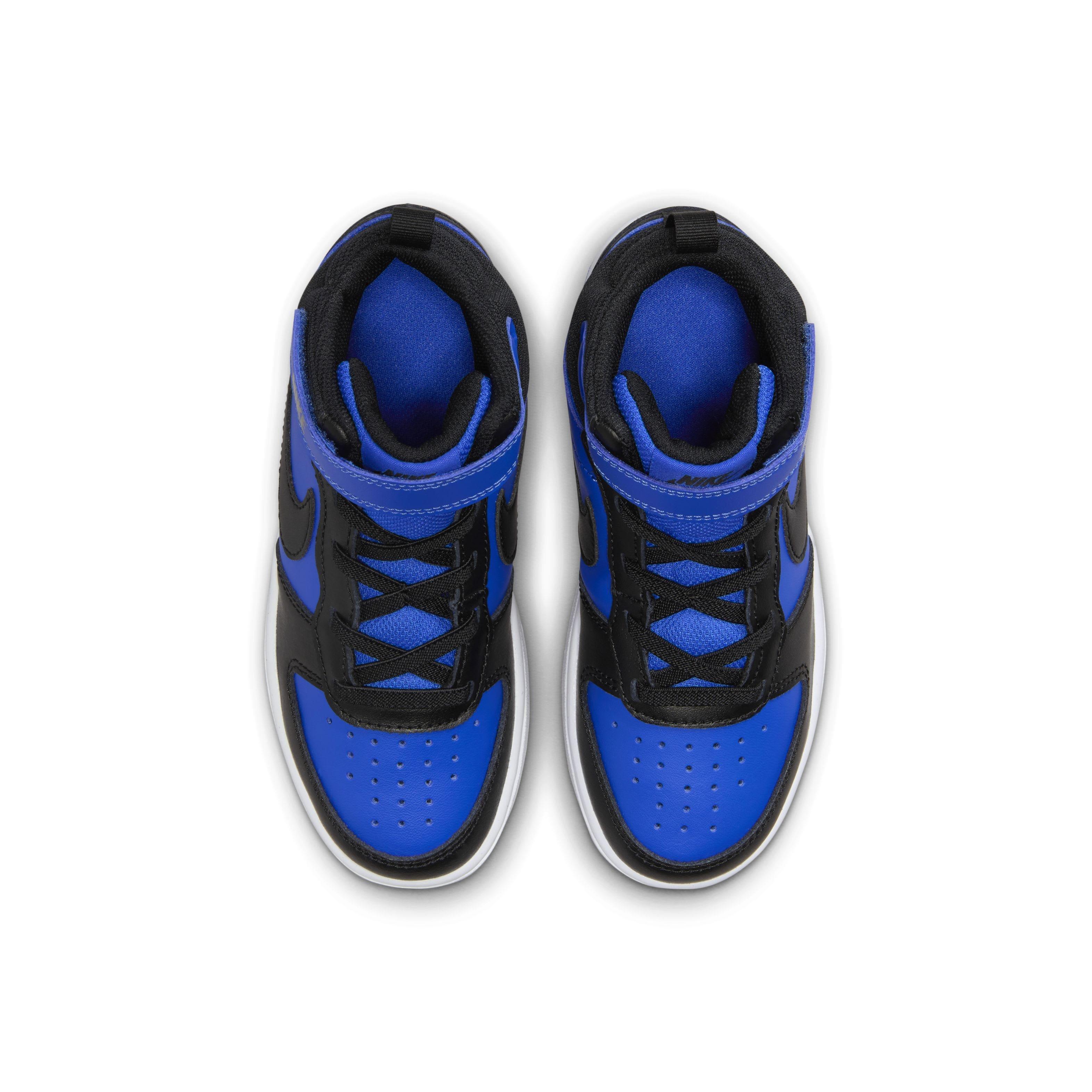 Nike Court Borough Mid 2 Preschool Boys' "Game Royal/White/Black" Shoe