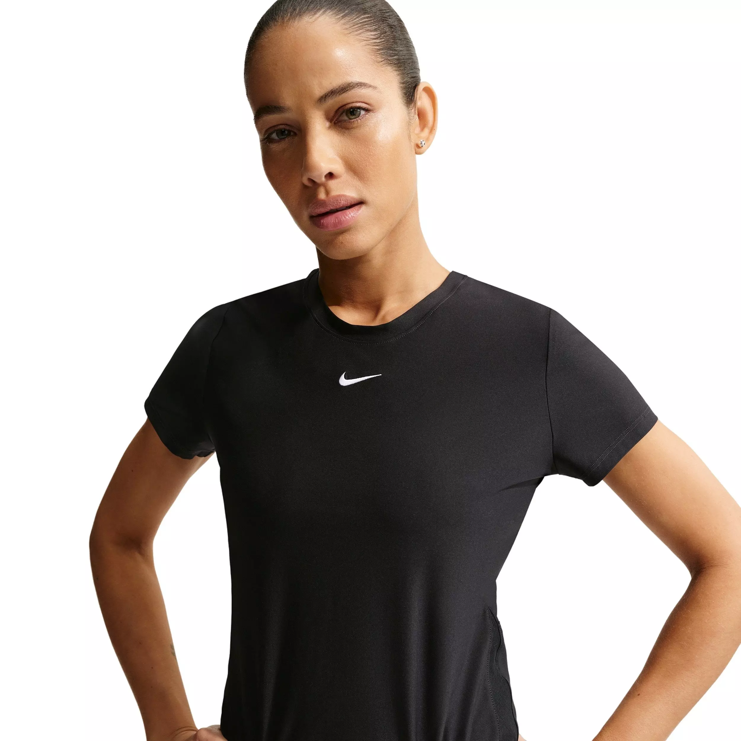 Nike Women's Victory Dri-FIT Short-Sleeve Tennis Top -Black - BLACK