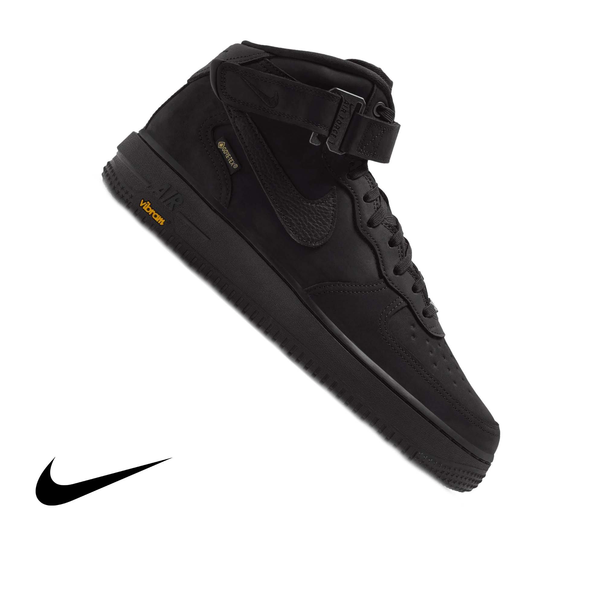 Nike Air Force 1 Mid '07 GORE-TEX Vibram "Black" Men's Shoe - BLACK/SMOKE GREY