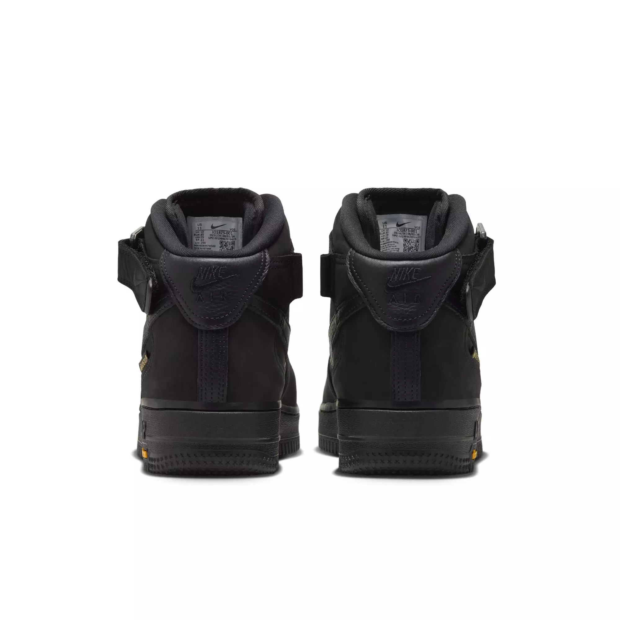 Nike Air Force 1 Mid '07 GORE-TEX Vibram "Black" Men's Shoe - BLACK/SMOKE GREY