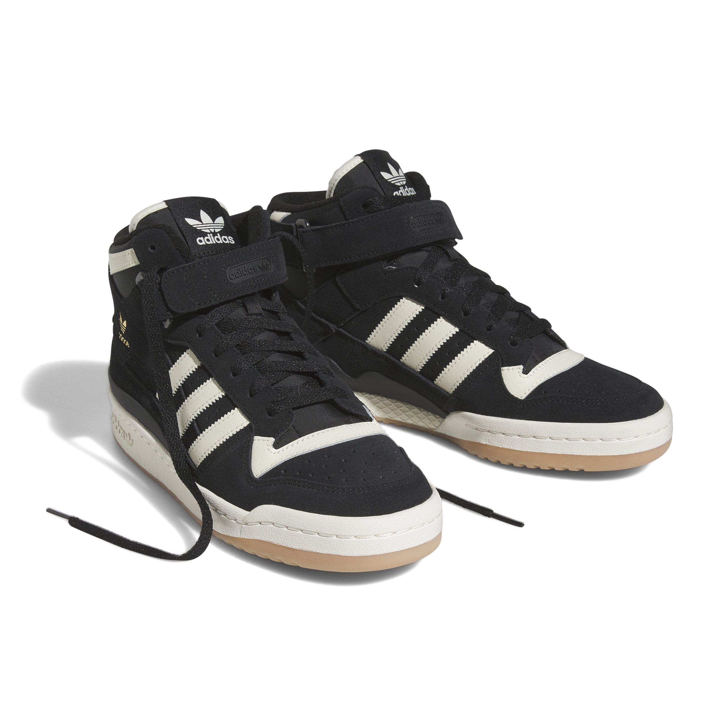 adidas Forum Mid "Core Black/Cream White/Gum 3" Men's Shoe - BLACK/CREAM/GUM Thumbnail View 3