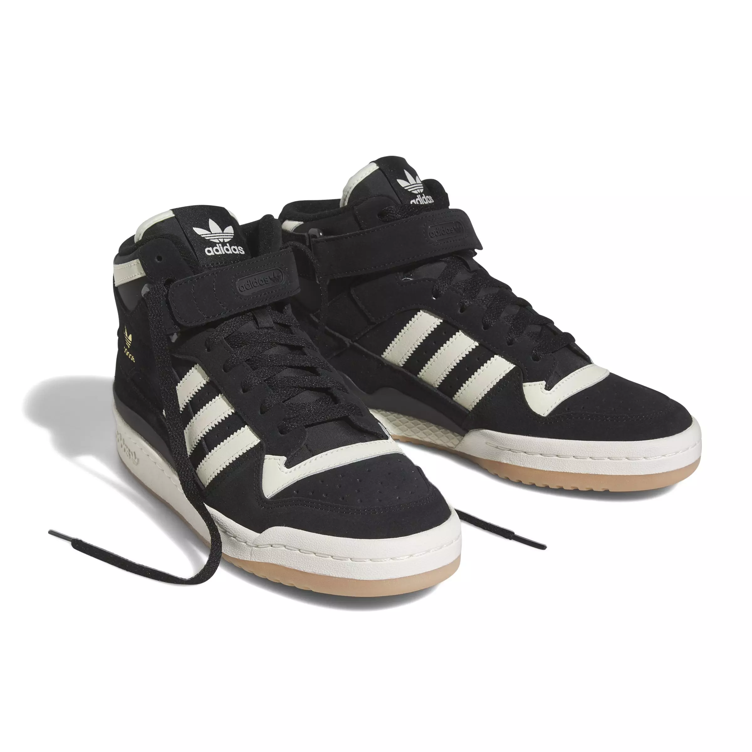 adidas Forum Mid "Core Black/Cream White/Gum 3" Men's Shoe - BLACK/CREAM/GUM