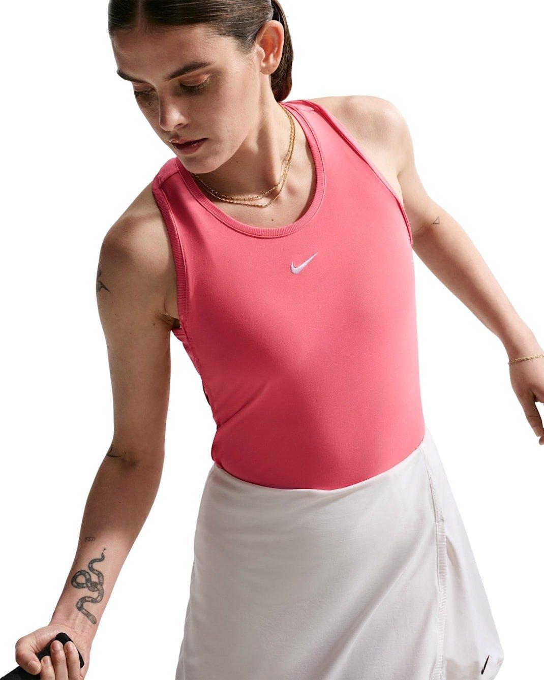 Nike Women's Victory Dri-FIT Tennis Tank Top - Coral - CORAL Thumbnail View 3