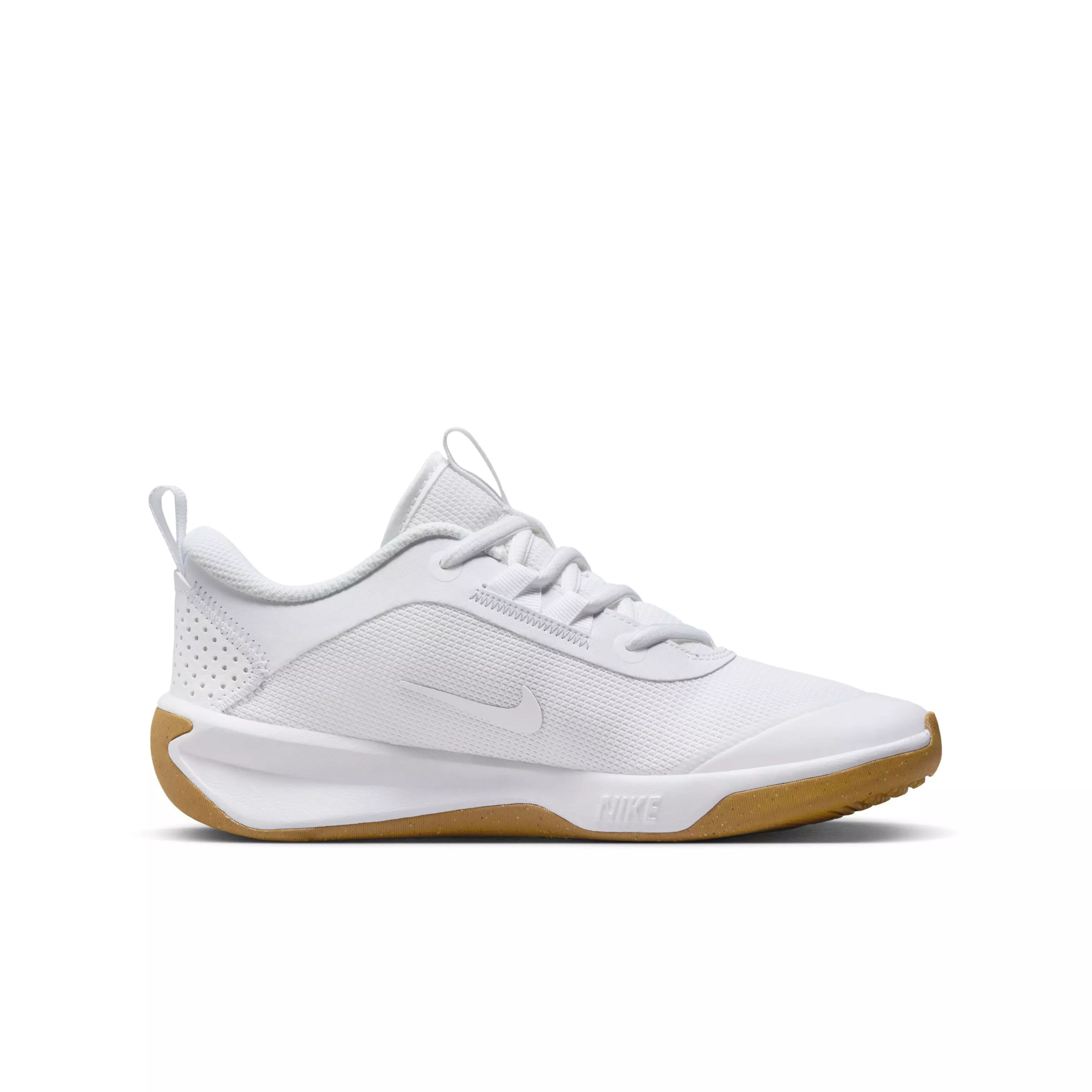 Nike Omni Multi-Court "White/White/Beige" Grade School Boys' Shoe - WHITE/WHITE/BEIGE
