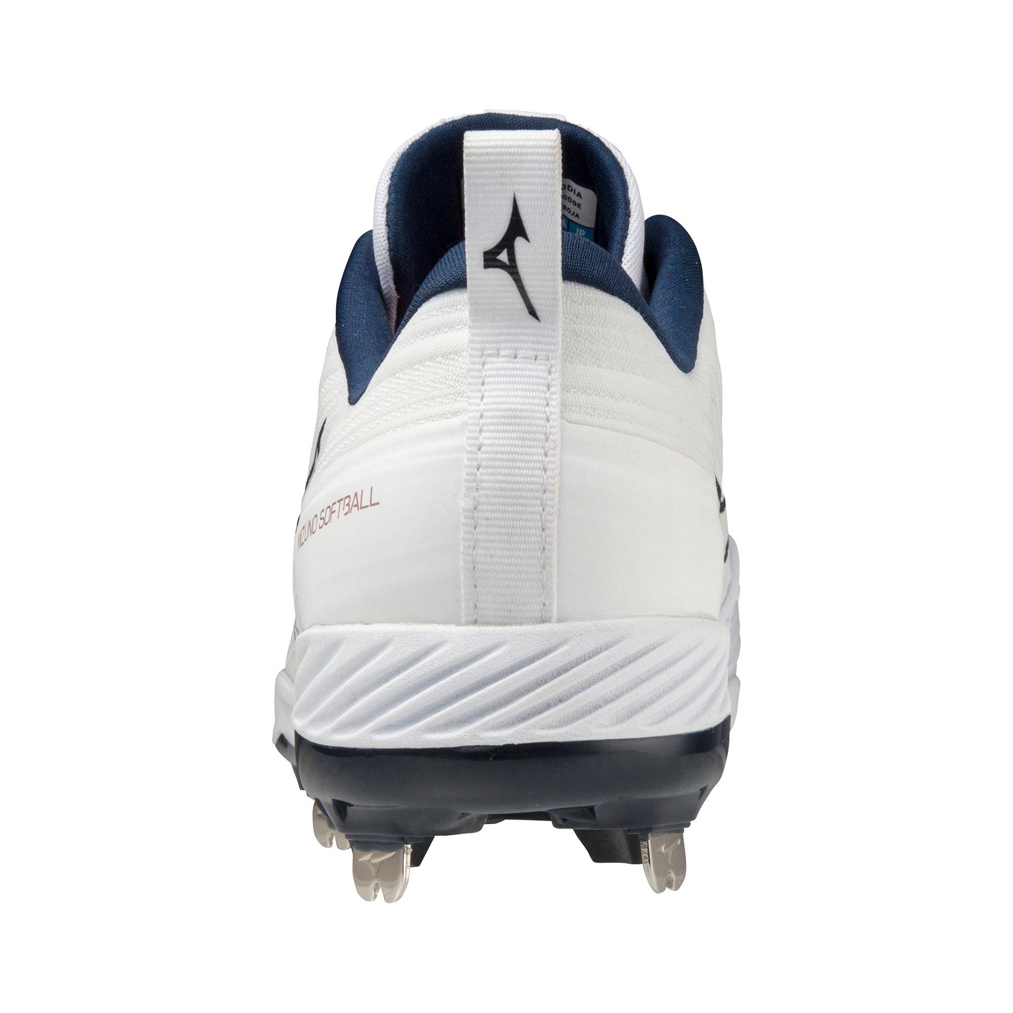 Mizuno Sweep 6 "White/Navy" Women's Softball Cleat - WHITE/NAVY Thumbnail View 5