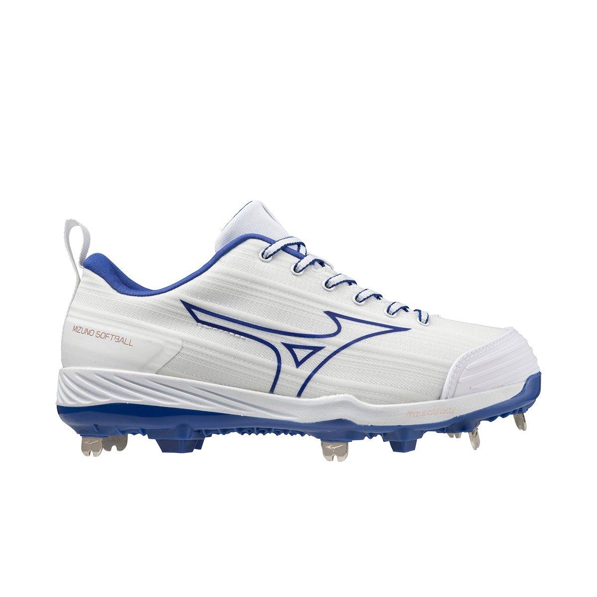 Mizuno Sweep 6 "White/Royal" Women's Softball Cleat - WHITE/ROYAL Thumbnail View 1