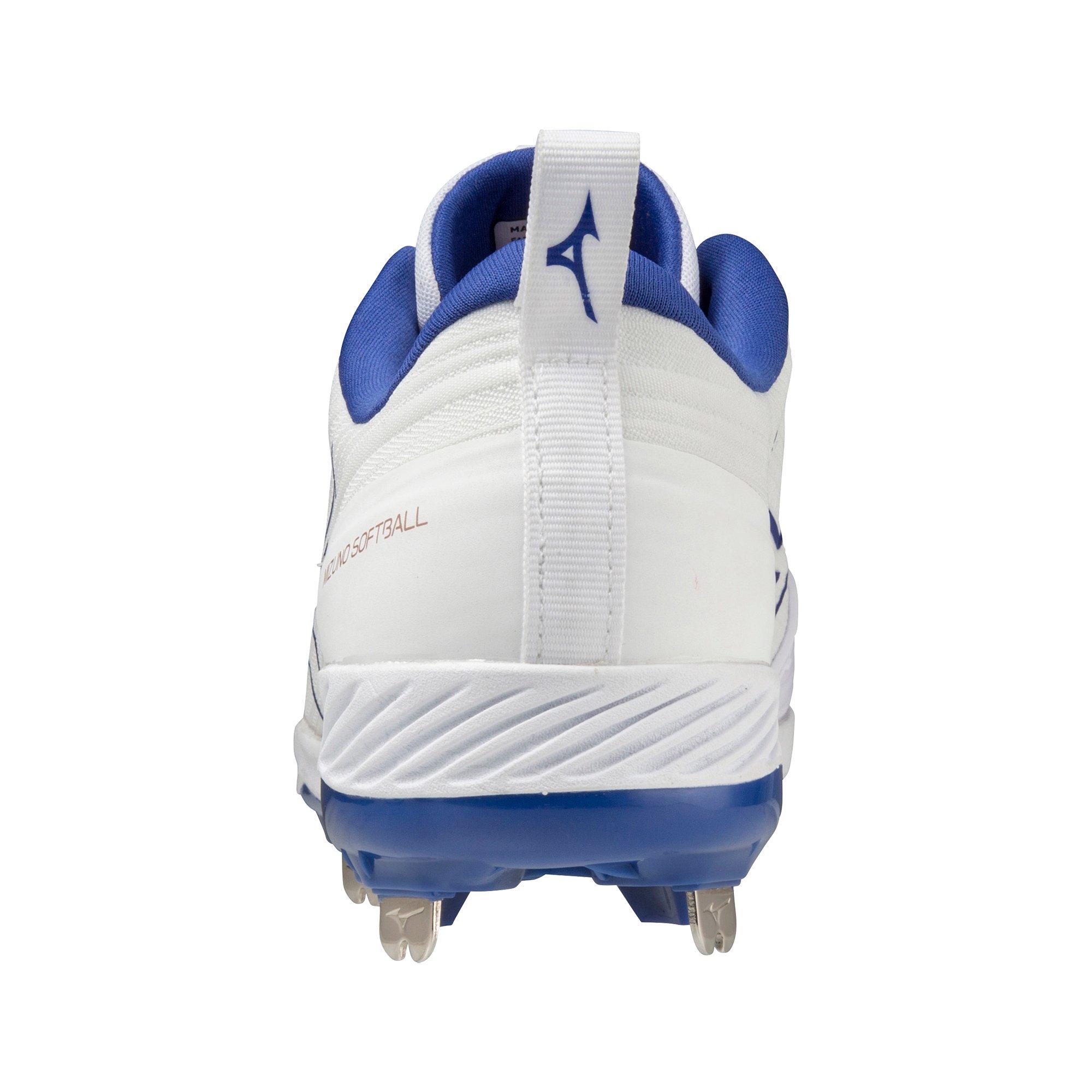 Mizuno Sweep 6 "White/Royal" Women's Softball Cleat - WHITE/ROYAL Thumbnail View 5