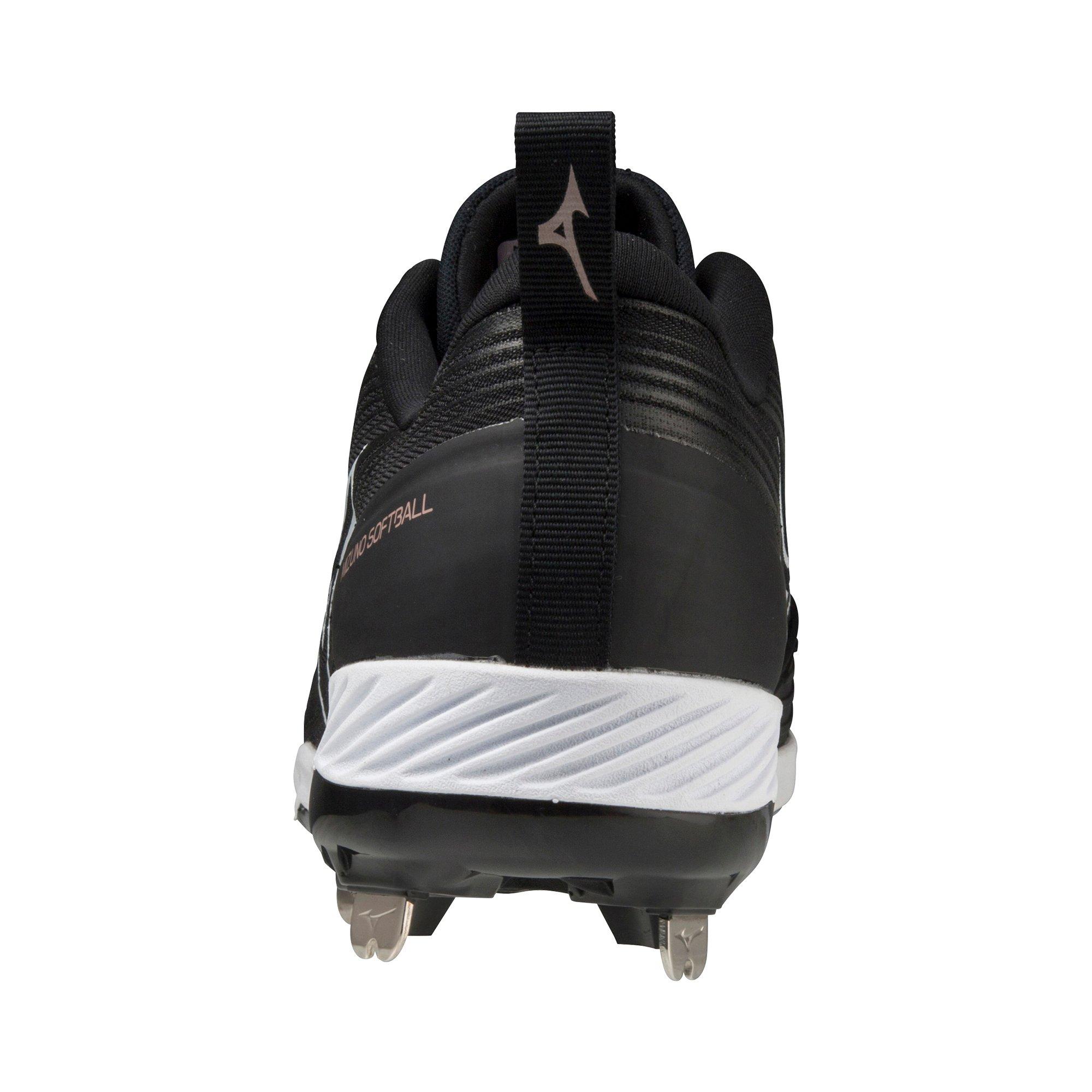 Mizuno Sweep 6 "Black/White" Women's Softball Cleat - BLACK/WHITE Thumbnail View 5