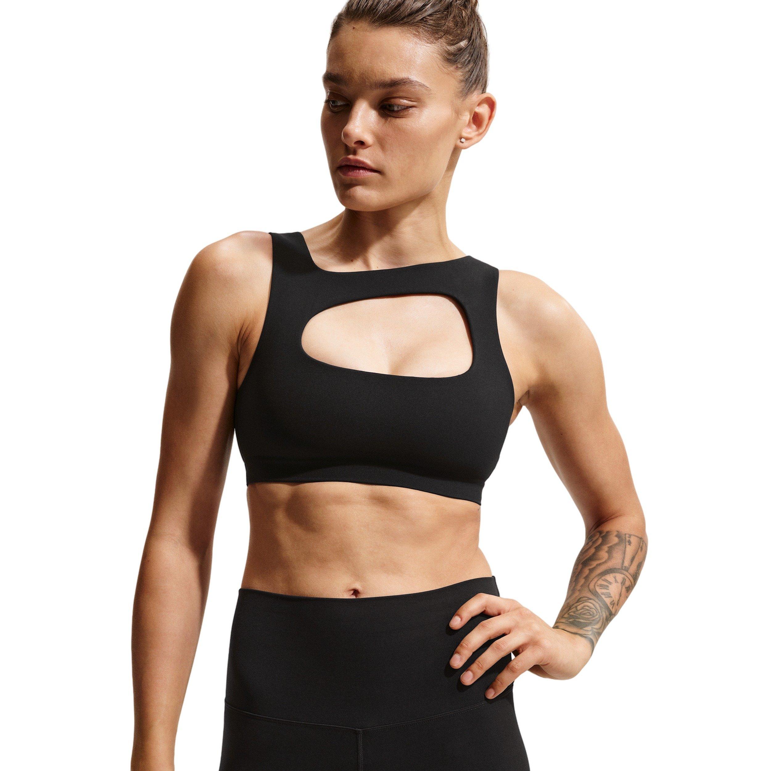 Nike Women's Zenvy Light-Support Lightly Lined Sports Bra - Midnight Black - BLACK Thumbnail View 1