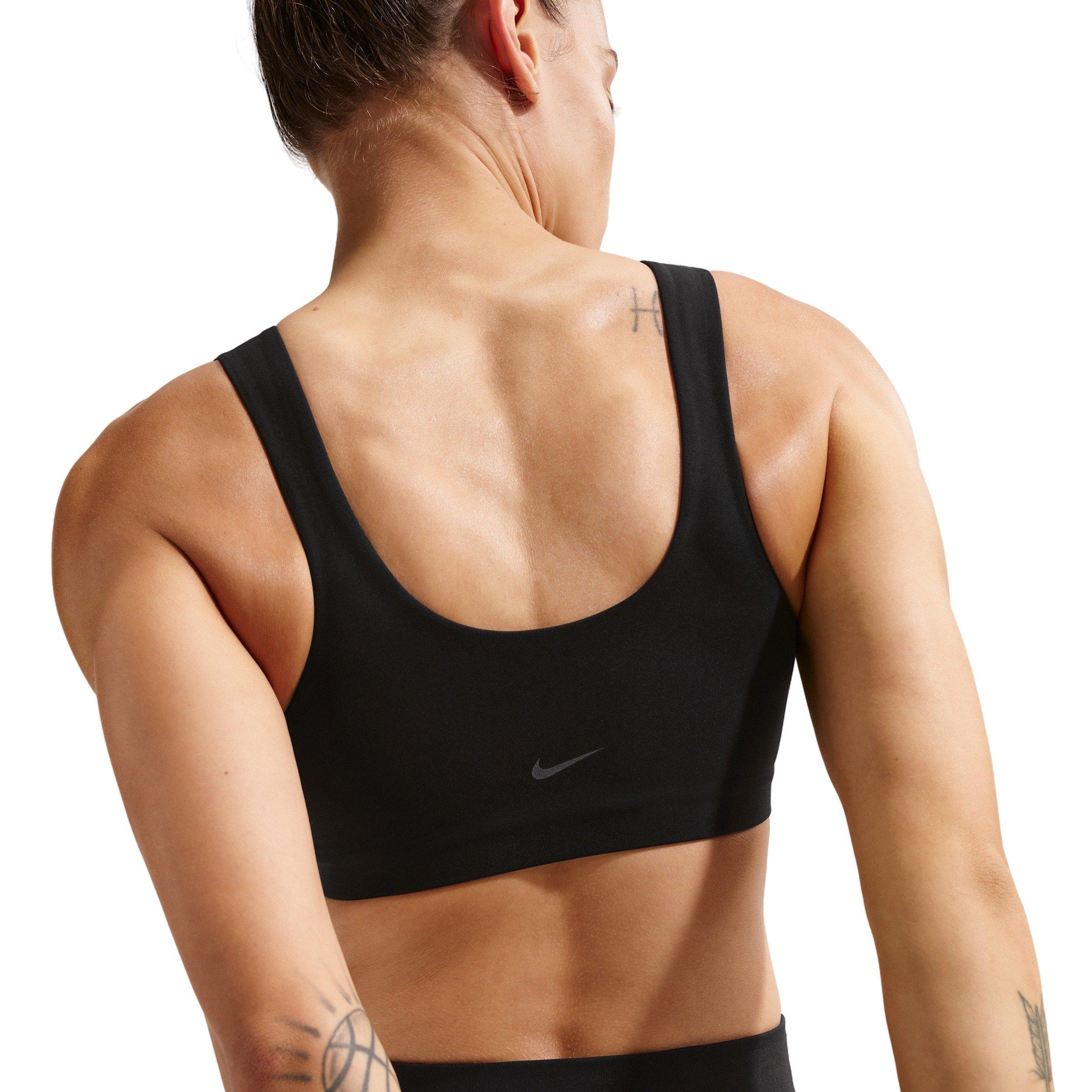 Nike Women's Zenvy Light-Support Lightly Lined Sports Bra - Midnight Black - BLACK Thumbnail View 2