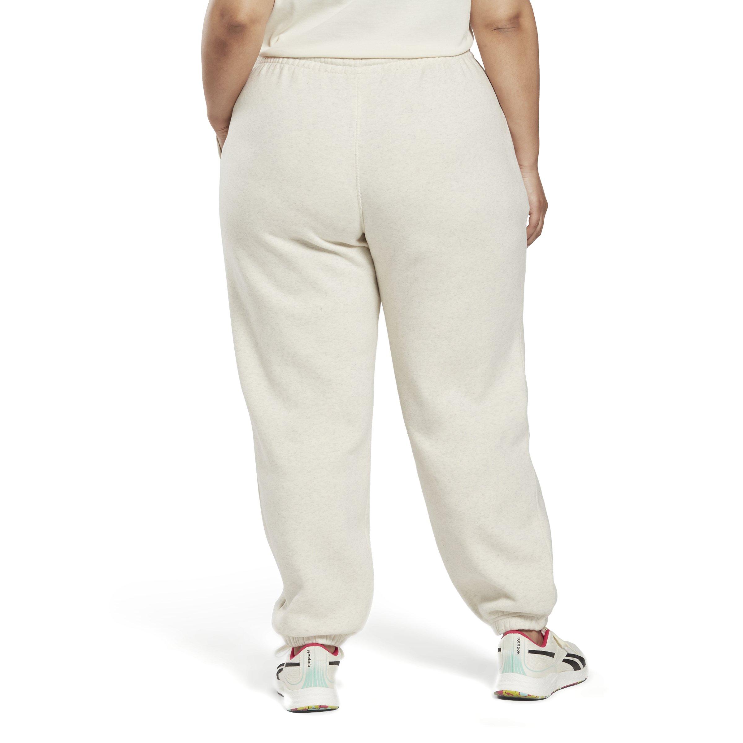 Reebok Women Identity Logo Fleece Joggers - Classic White Mel