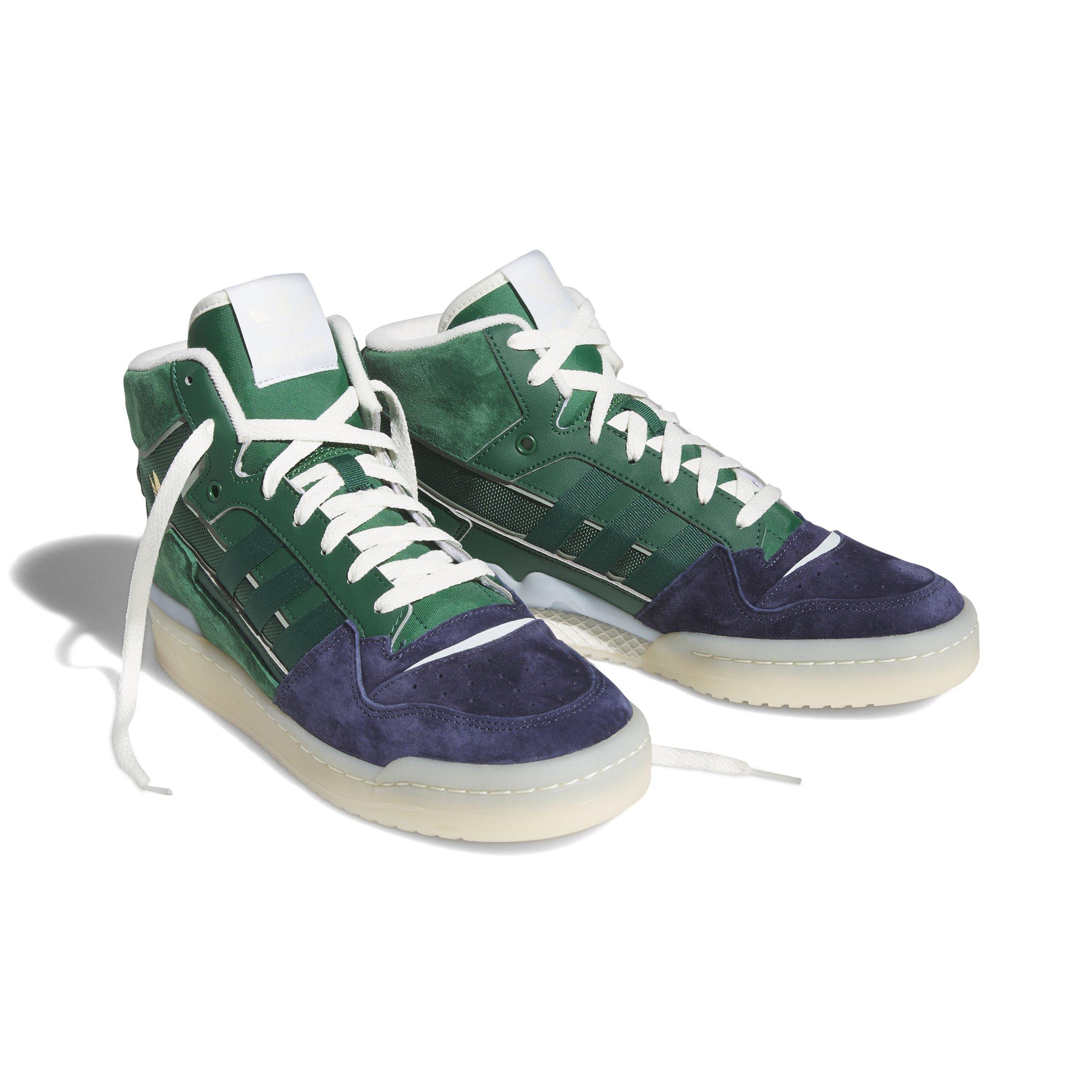 adidas Forum Exhibit Mid "Navy/Dark Green/Tecobu" Men's Shoe - NAVY/DK GREEN/TECOBU Thumbnail View 3