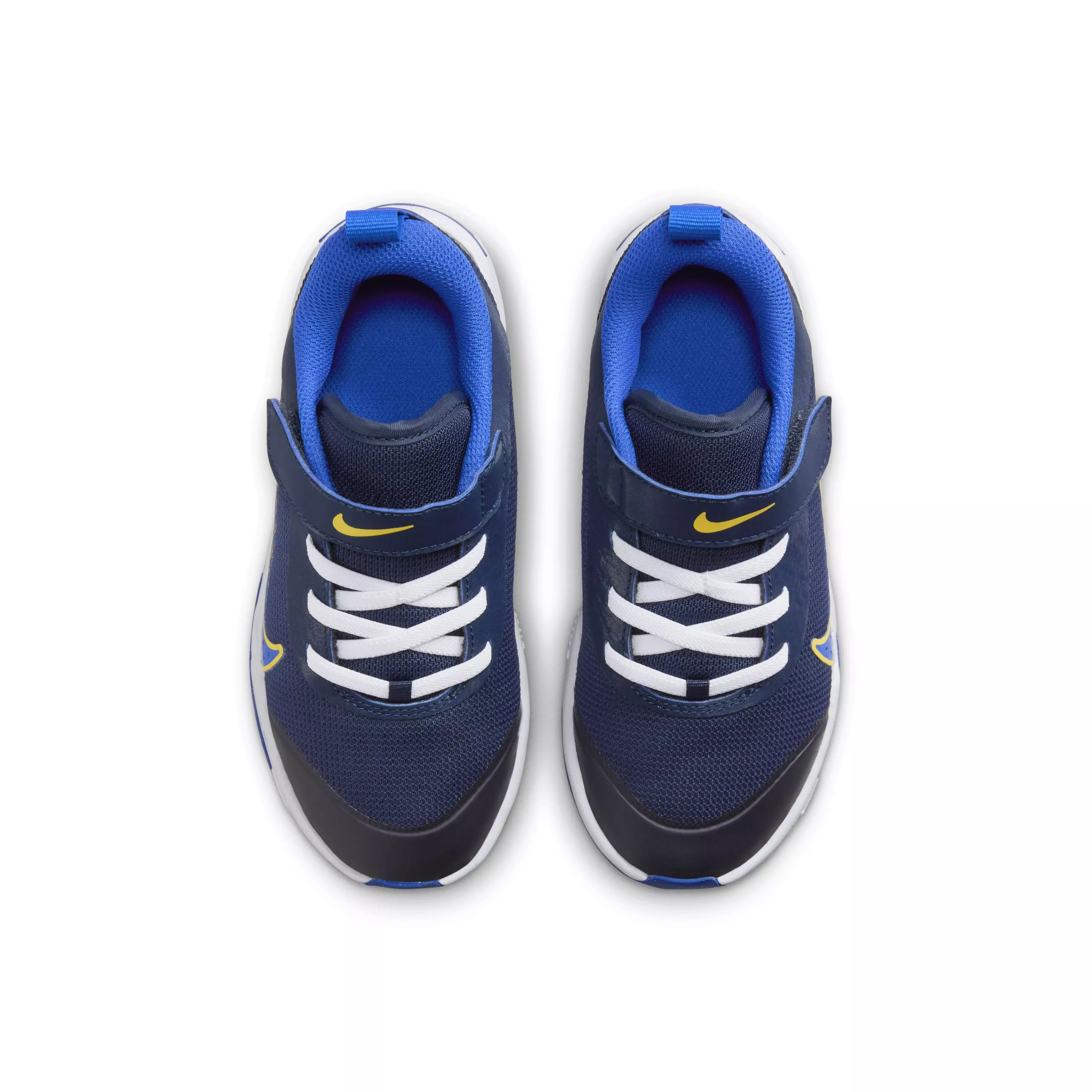 Nike Omni Multi-Court "Midnight Navy/Saturn Gold/White/Hyper Royal" Preschool Boys' Shoe - NAVY/GOLD/WHITE/ROYAL