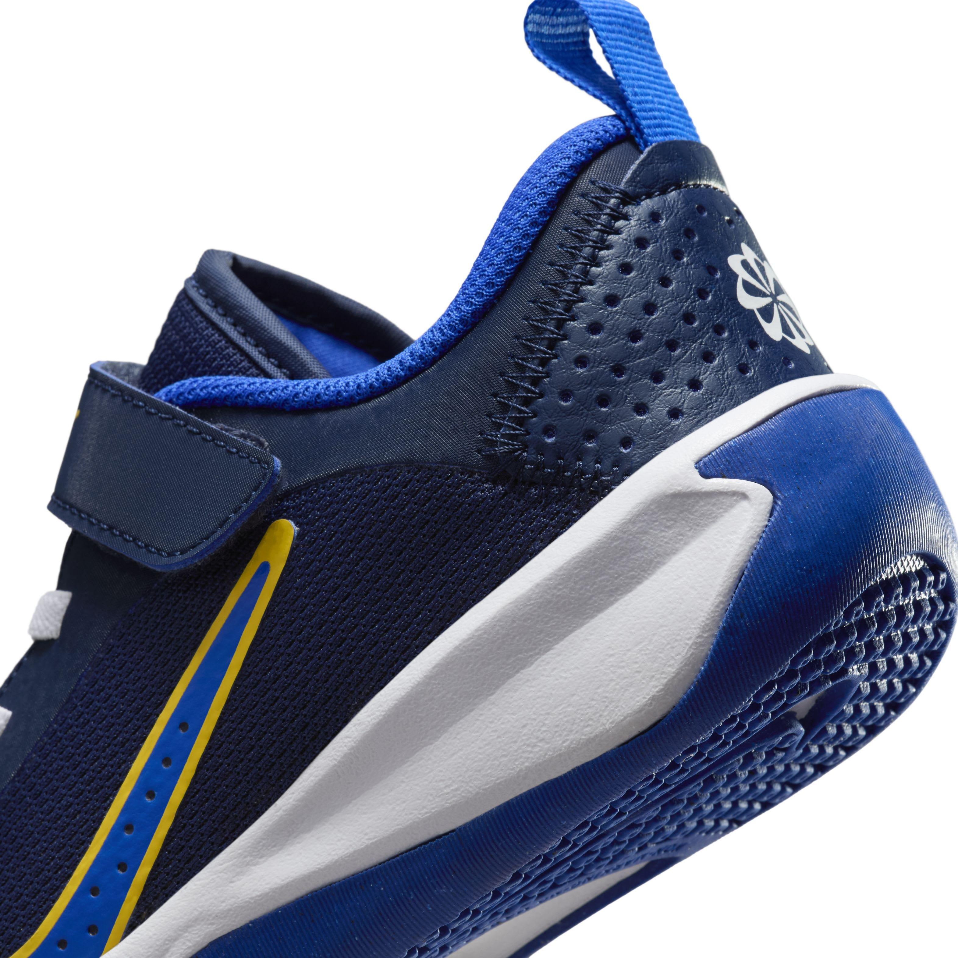 Nike Omni Multi-Court "Midnight Navy/Saturn Gold/White/Hyper Royal" Preschool Boys' Shoe - NAVY/GOLD/WHITE/ROYAL Thumbnail View 8