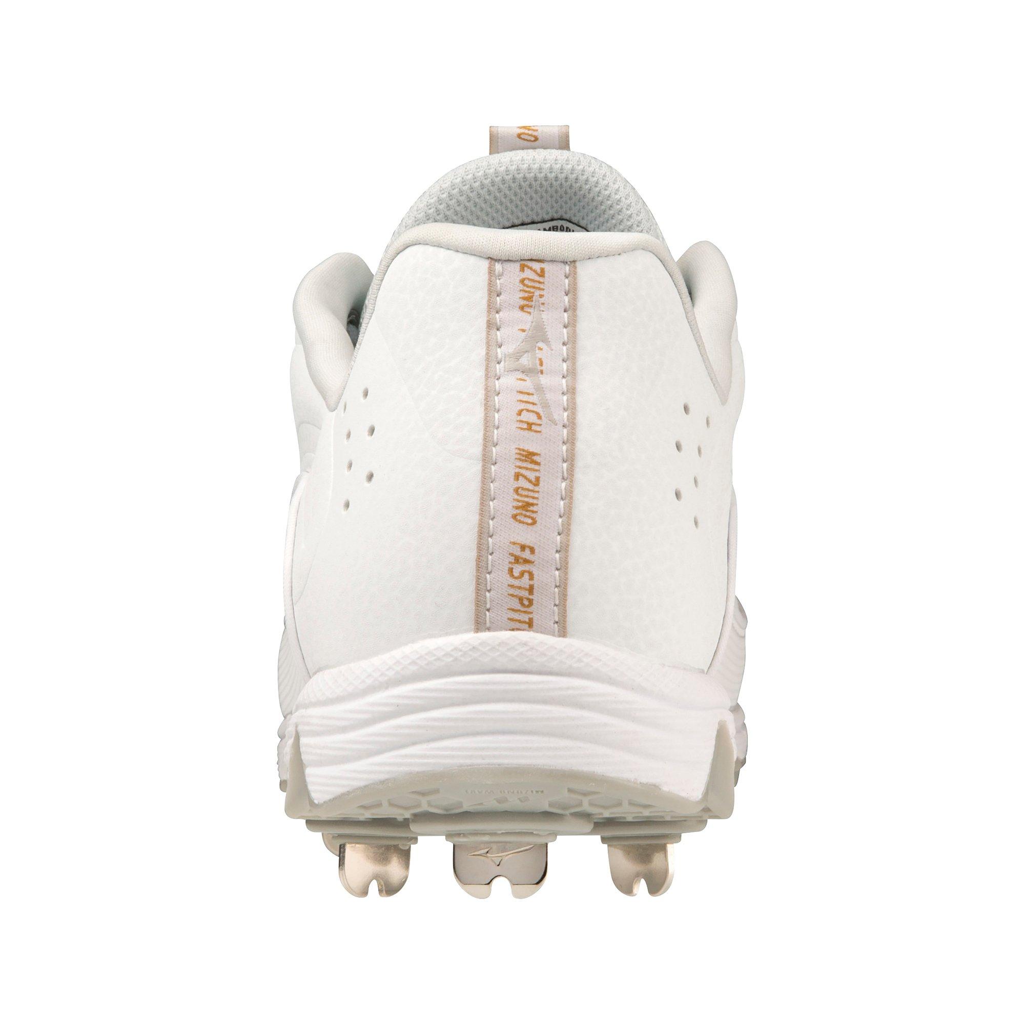 Mizuno 9-Spike Swift 8 Fastpitch "White" Women's Softball Cleat - WHITE Thumbnail View 5