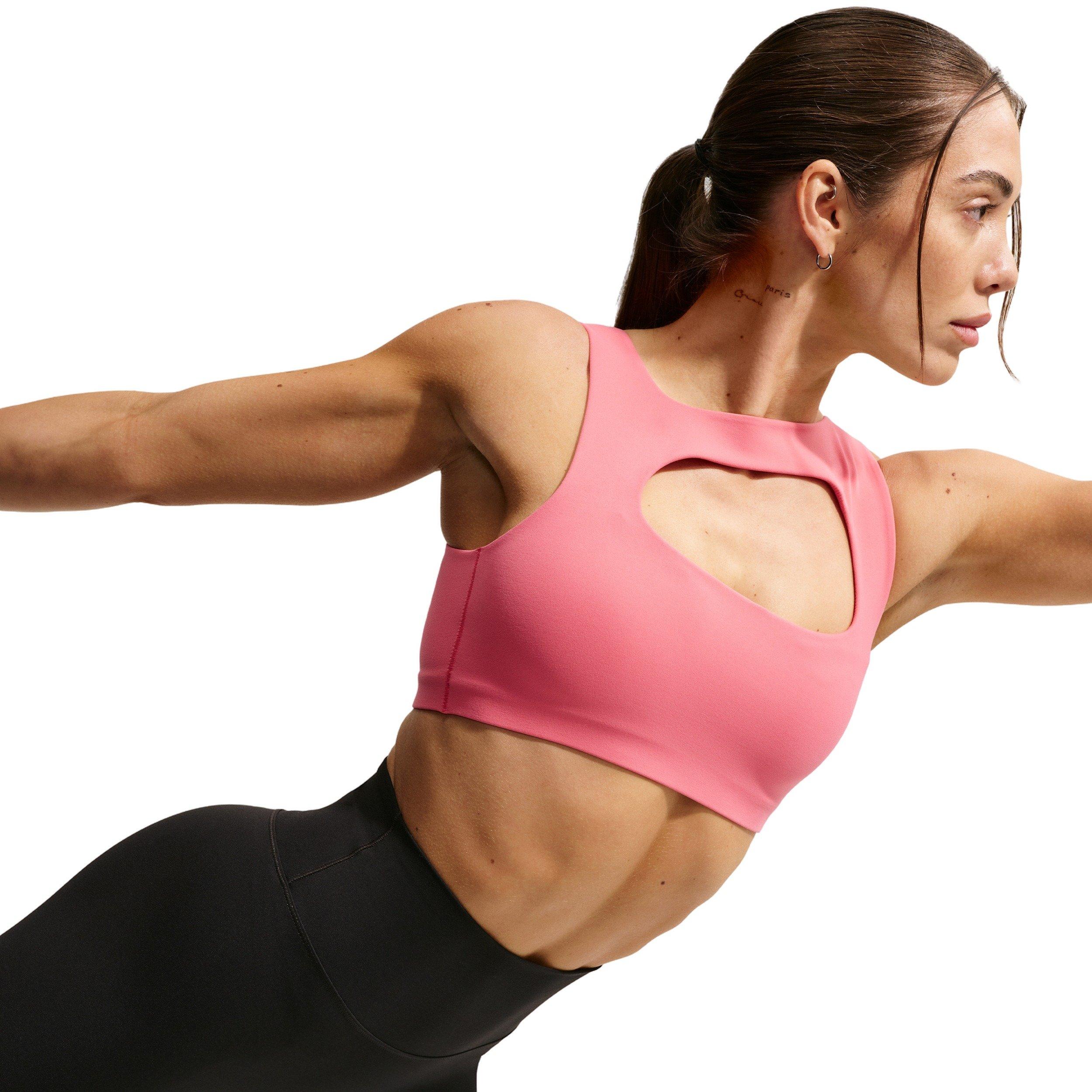 Nike Women's Zenvy Light-Support Lightly Lined Sports Bra -Coral - CORAL Thumbnail View 3