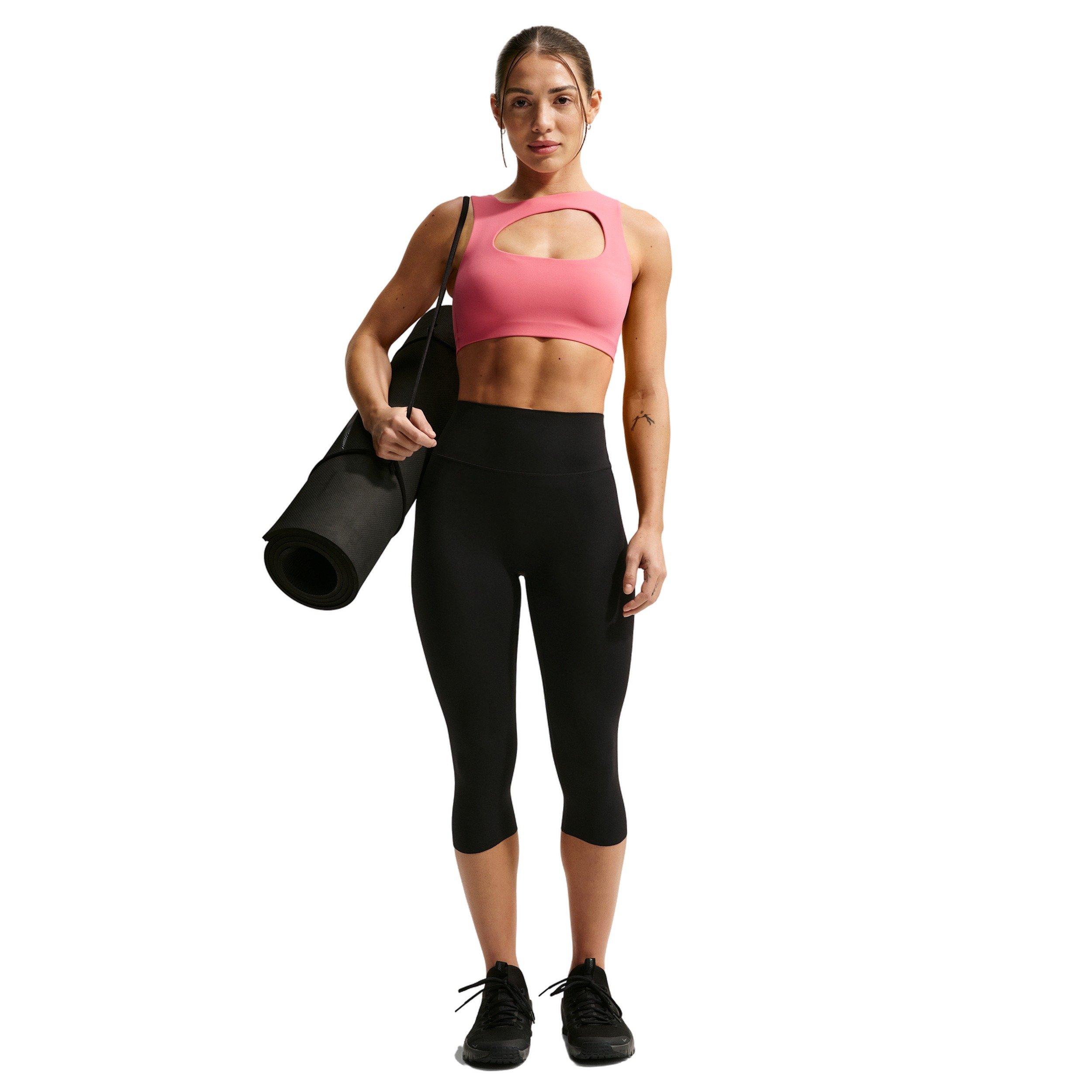 Nike Women's Zenvy Light-Support Lightly Lined Sports Bra - Coral - CORAL Thumbnail View 4