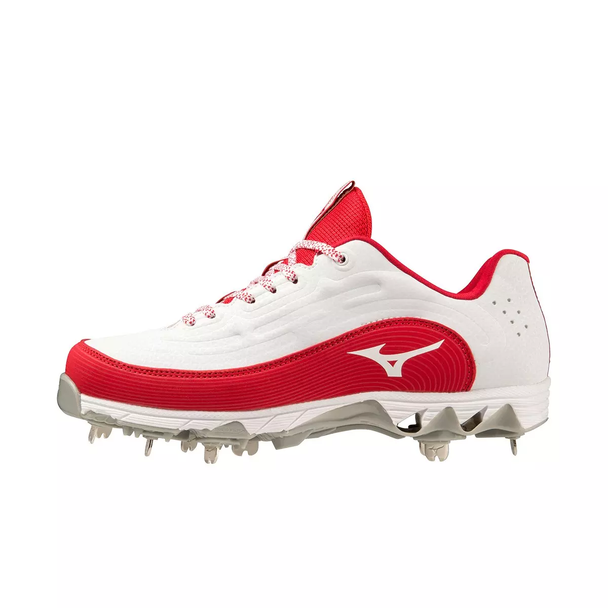 Mizuno 9-Spike Swift 8 Fastpitch "White/Red" Women's Softball Cleat - WHITE/RED