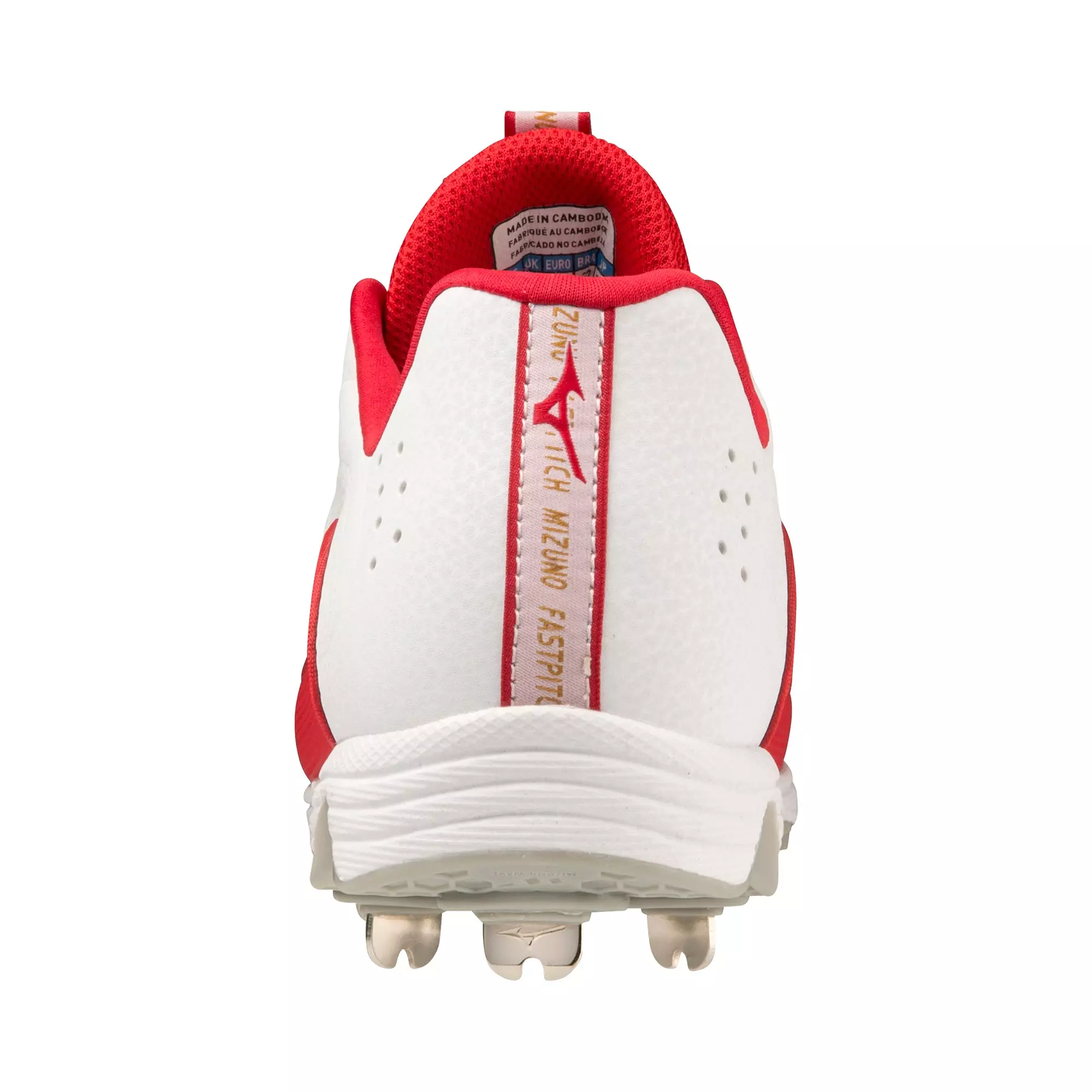 Mizuno 9-Spike Swift 8 Fastpitch "White/Red" Women's Softball Cleat - WHITE/RED