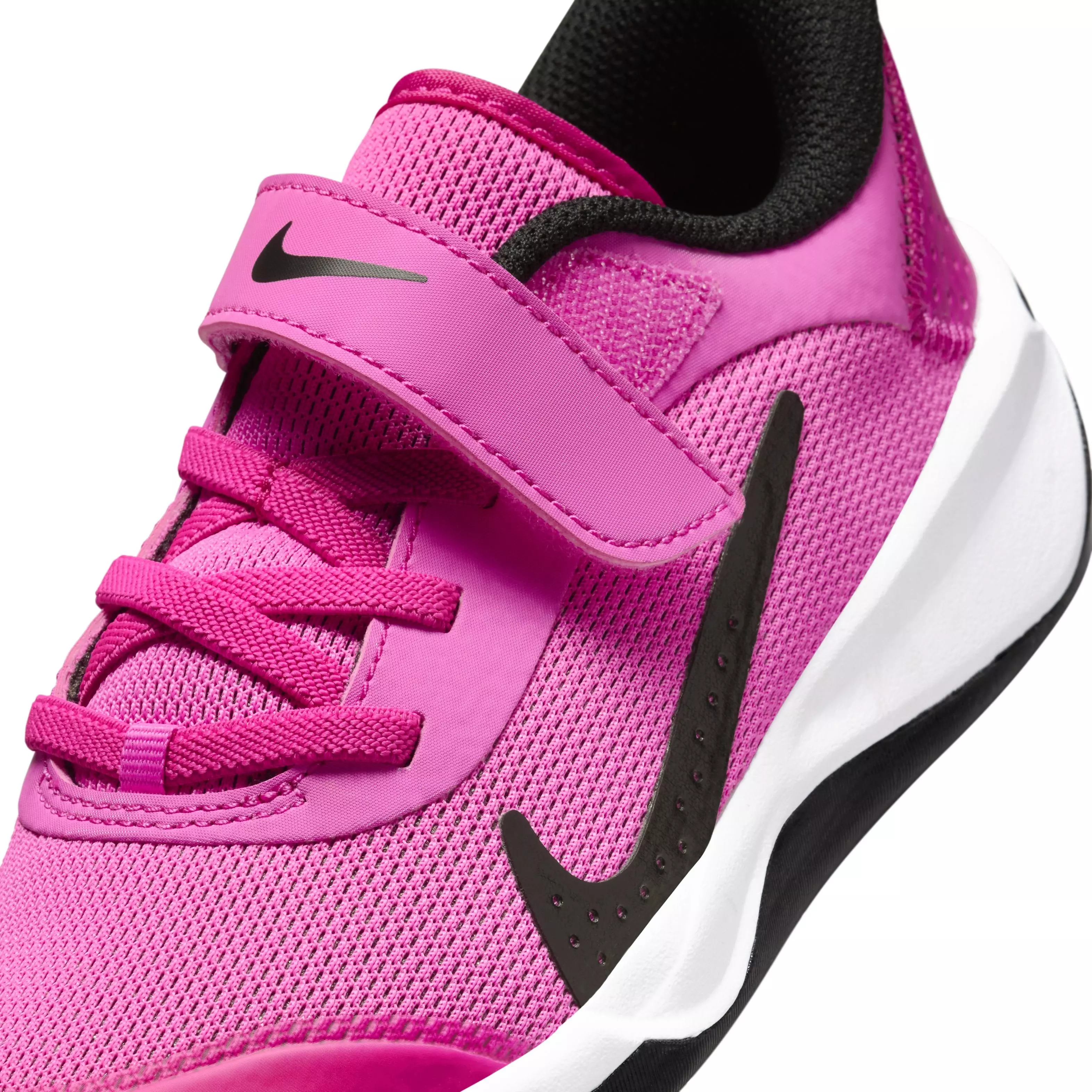 Nike Omni Multi-Court "Laser Fuchsia/White/Black" Preschool Girls' Shoe - FUCHSIA/WHITE/BLACK