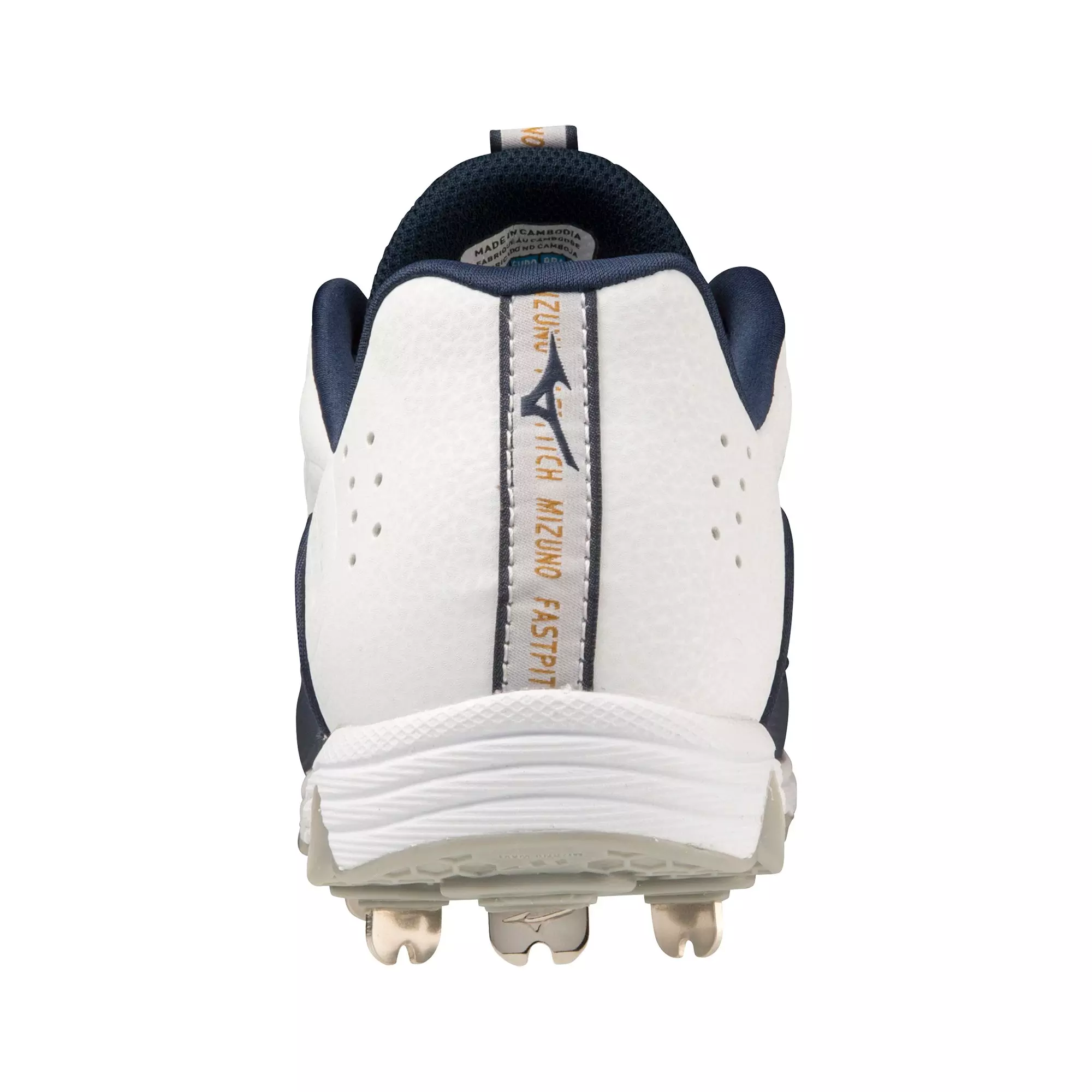 Mizuno 9-Spike Swift 8 Fastpitch "White/Navy" Women's Softball Cleat - WHITE/NAVY
