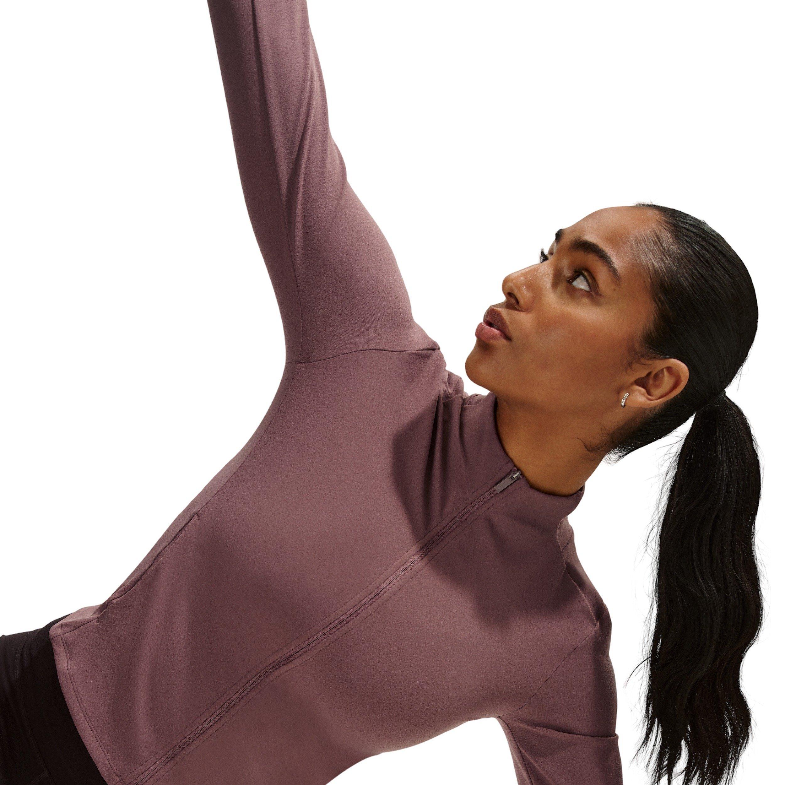 Nike Women's Zenvy Dri-FIT Full-Zip Jacket -Tattoo Purple - TATTOO PURPLE Thumbnail View 3