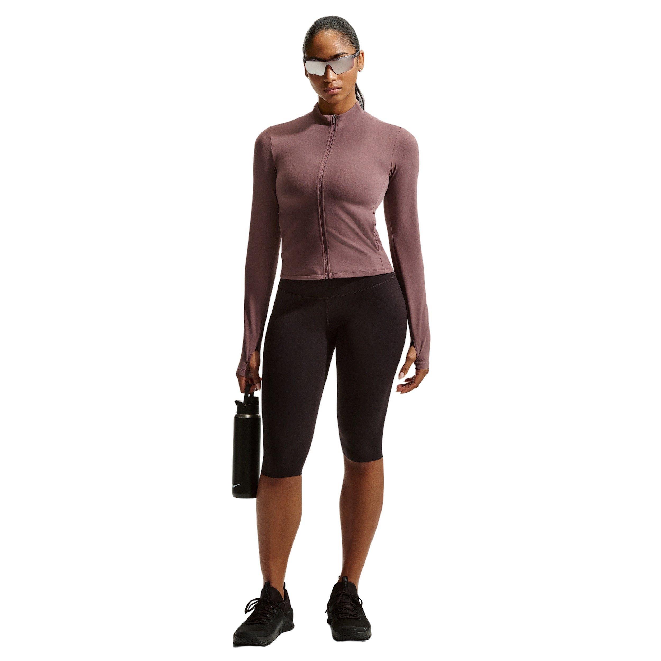 Nike Women's Zenvy Dri-FIT Full-Zip Jacket -Tattoo Purple - TATTOO PURPLE Thumbnail View 4