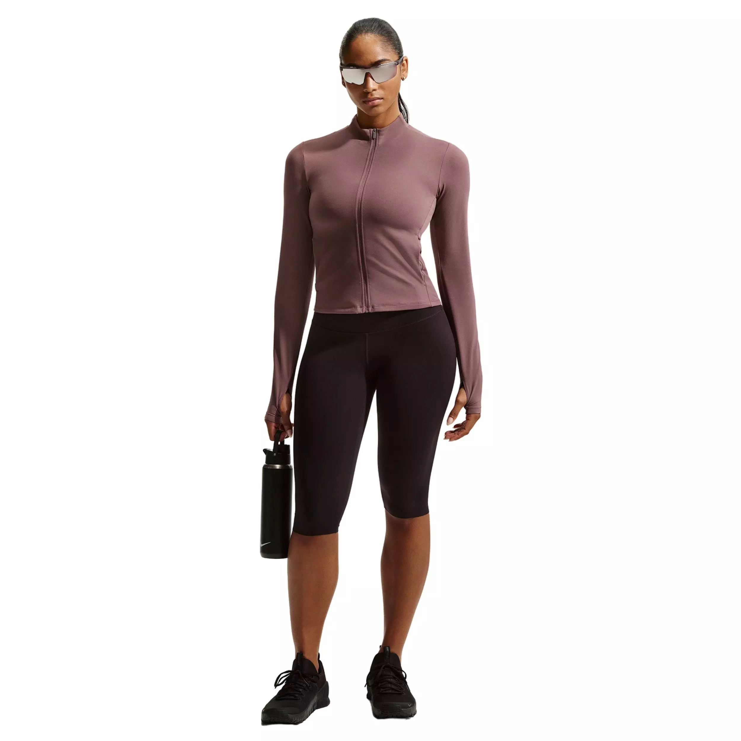 Nike Women's Zenvy Dri-FIT Full-Zip Jacket -Tattoo Purple - TATTOO PURPLE