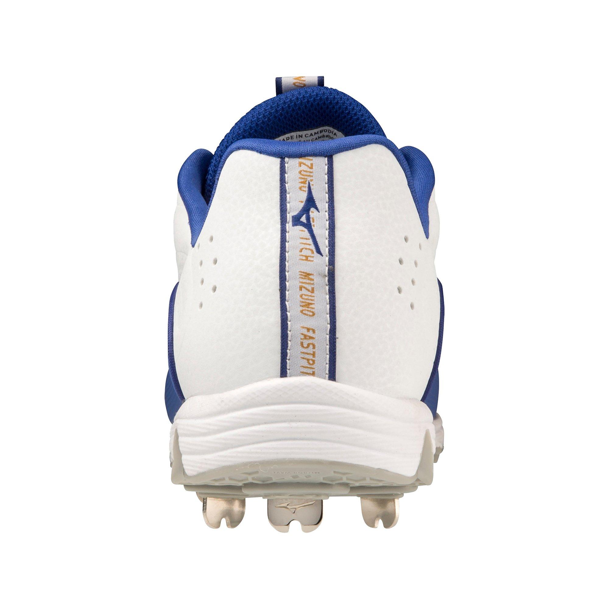 Mizuno 9-Spike Swift 8 Fastpitch "White/Royal" Women's Softball Cleat - WHITE/ROYAL Thumbnail View 5