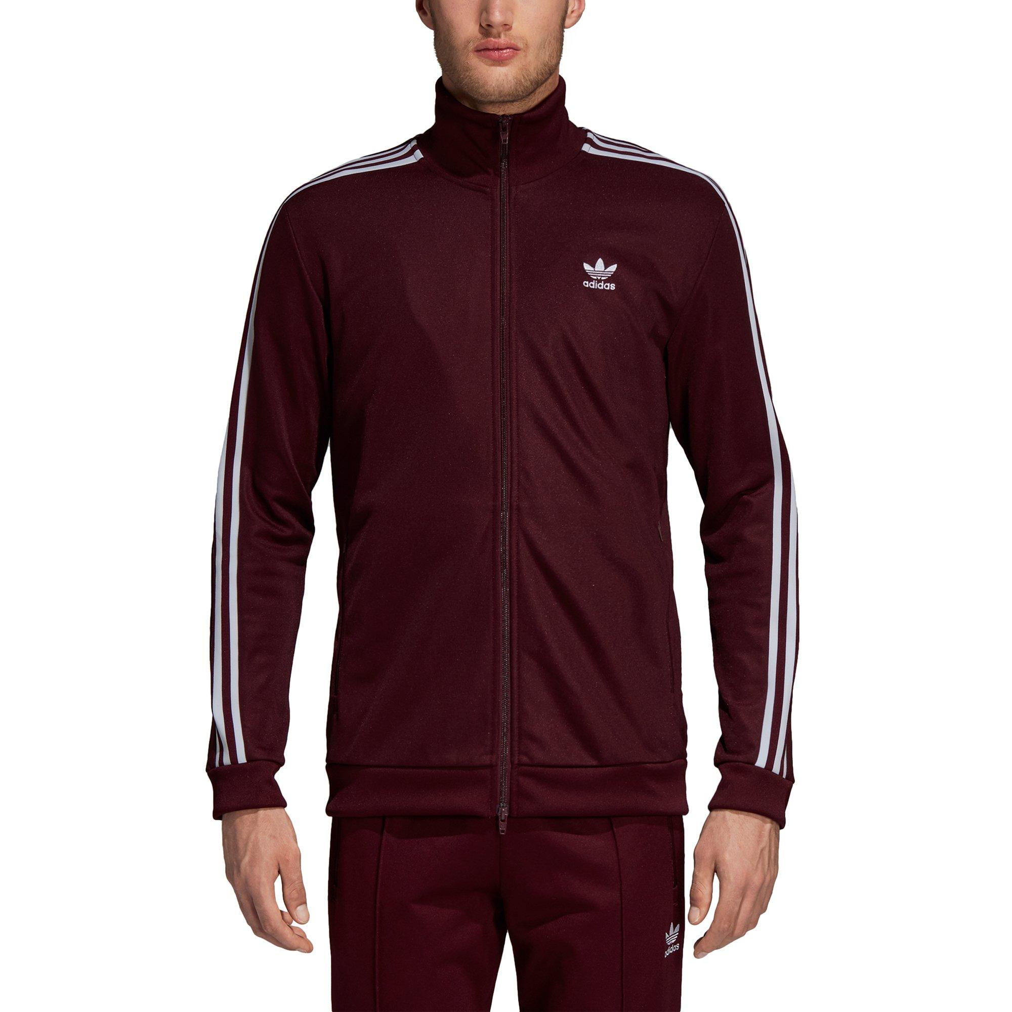 adidas beckenbauer jacket red