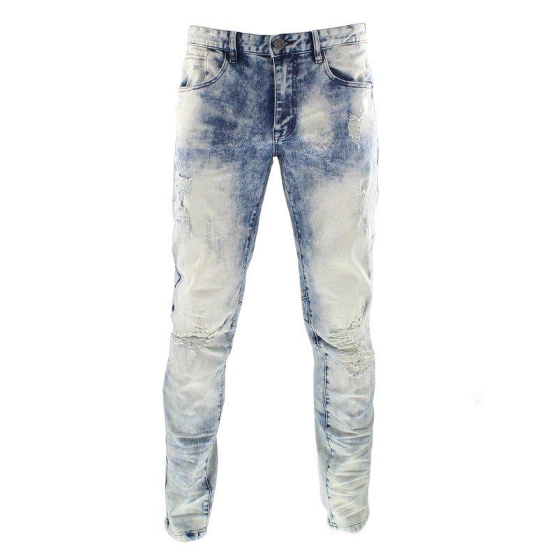 grindhouse men's sanded ripped jeans